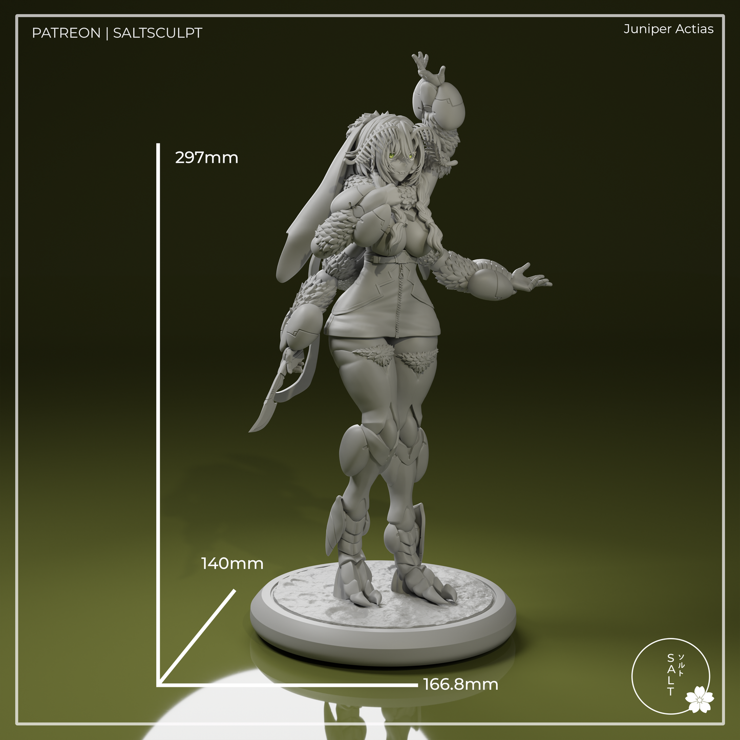Juniper Actias by SaltSculpts | High Quality Resin Print | Painted Commissions available!