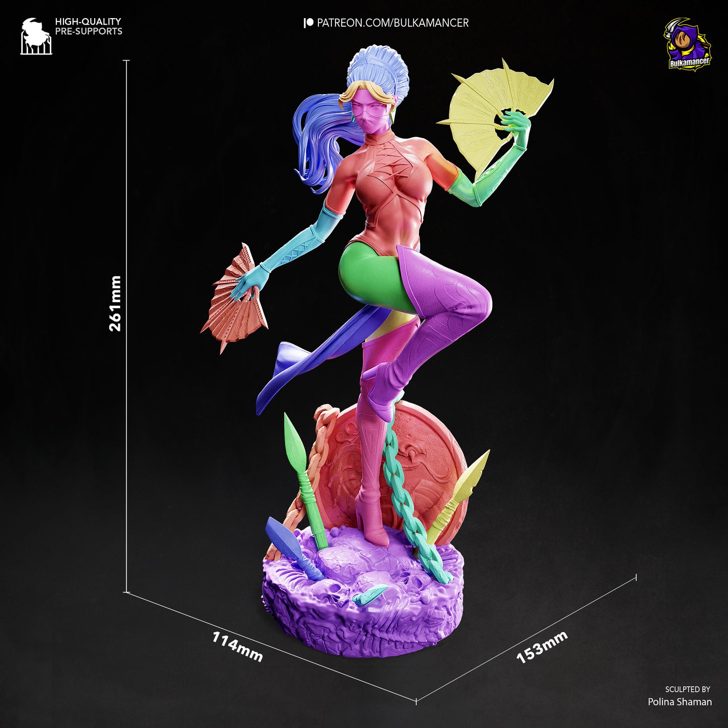 Kitana from Mortal Kombat by Bulkamancer | High Quality Resin Print | Painted Commissions available! - Sephiknot