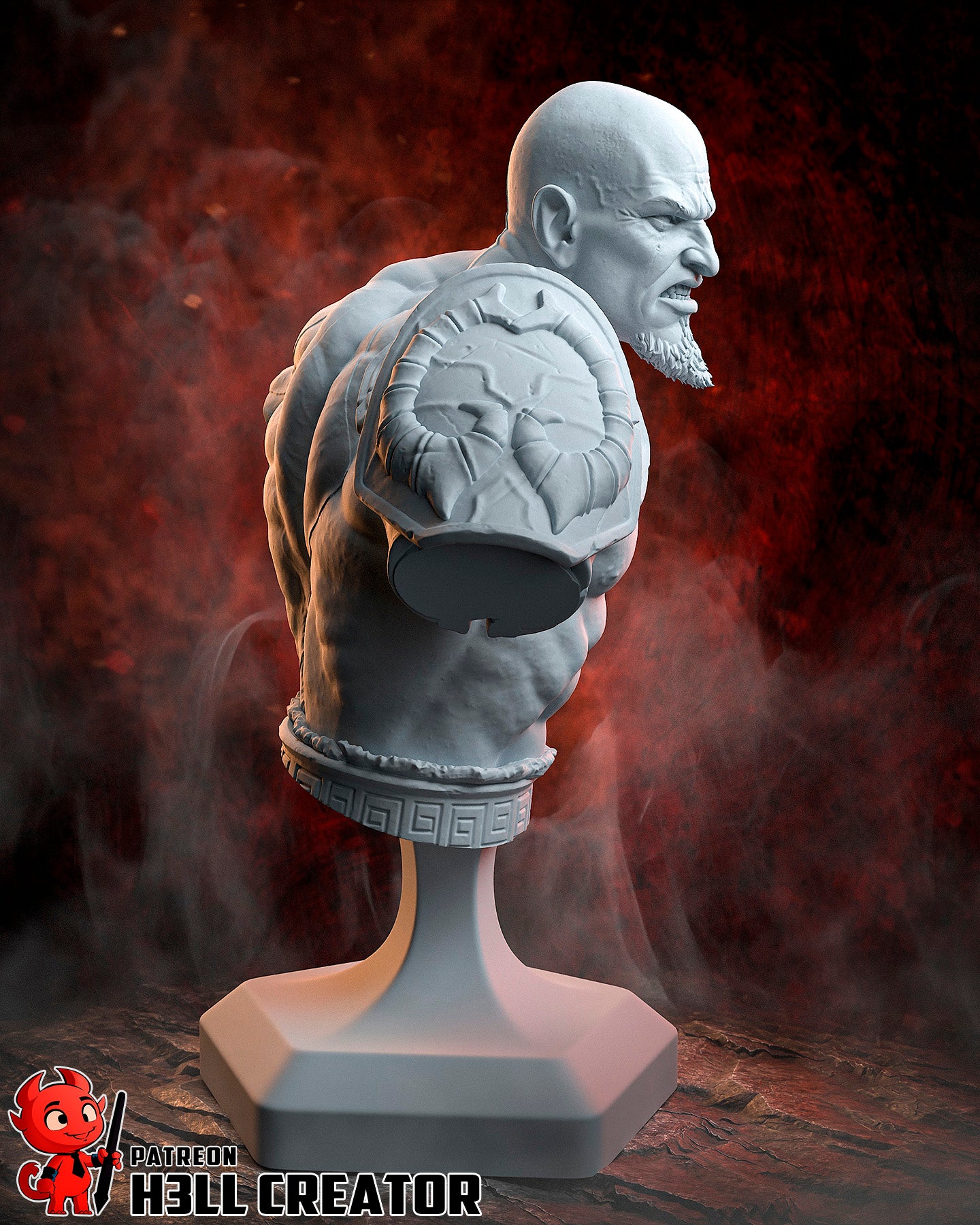 Kratos from God of War 3 by h3ll creator | High Quality Resin Print | Painted Commissions available!