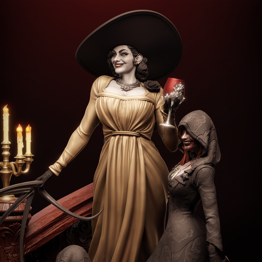 Lady Dimitrescu and the Daughters from Resident Evil Village Fan-Made Model by CA3D