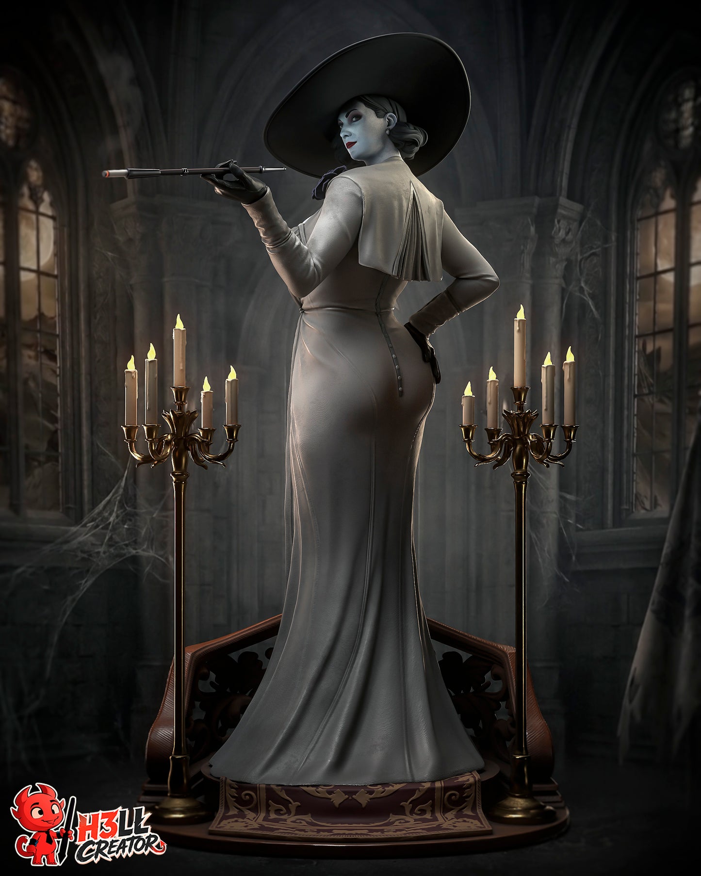 Lady Dimitrescu by h3ll creator | High Quality Resin Print | Painted Commissions available!