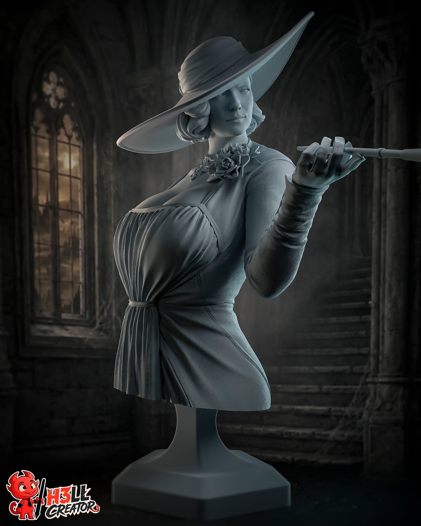 Lady Dimitrescu by h3ll creator | High Quality Resin Print | Painted Commissions available!