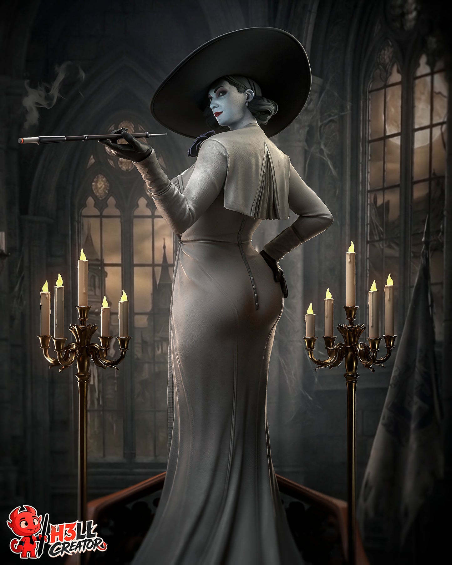 Lady Dimitrescu by h3ll creator | High Quality Resin Print | Painted Commissions available!