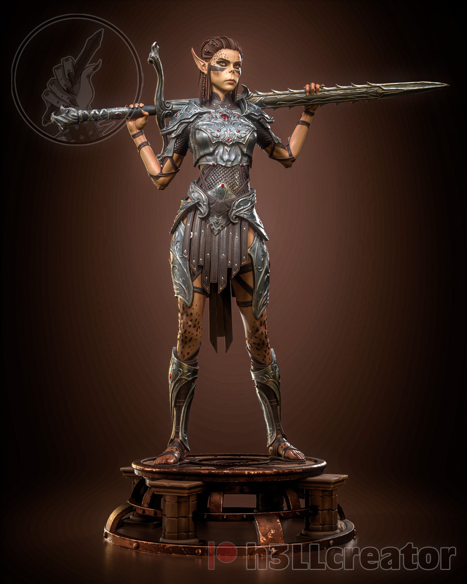 Baldur's Gate 3 Lae'zel Garage Kit | Fanmade Model by h3llCreator | Githyaanki warrior | 3D Printed - Sephiknot