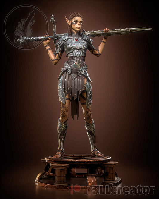 Baldur's Gate 3 Lae'zel Garage Kit | Fanmade Model by h3llCreator | Githyaanki warrior | 3D Printed - Sephiknot
