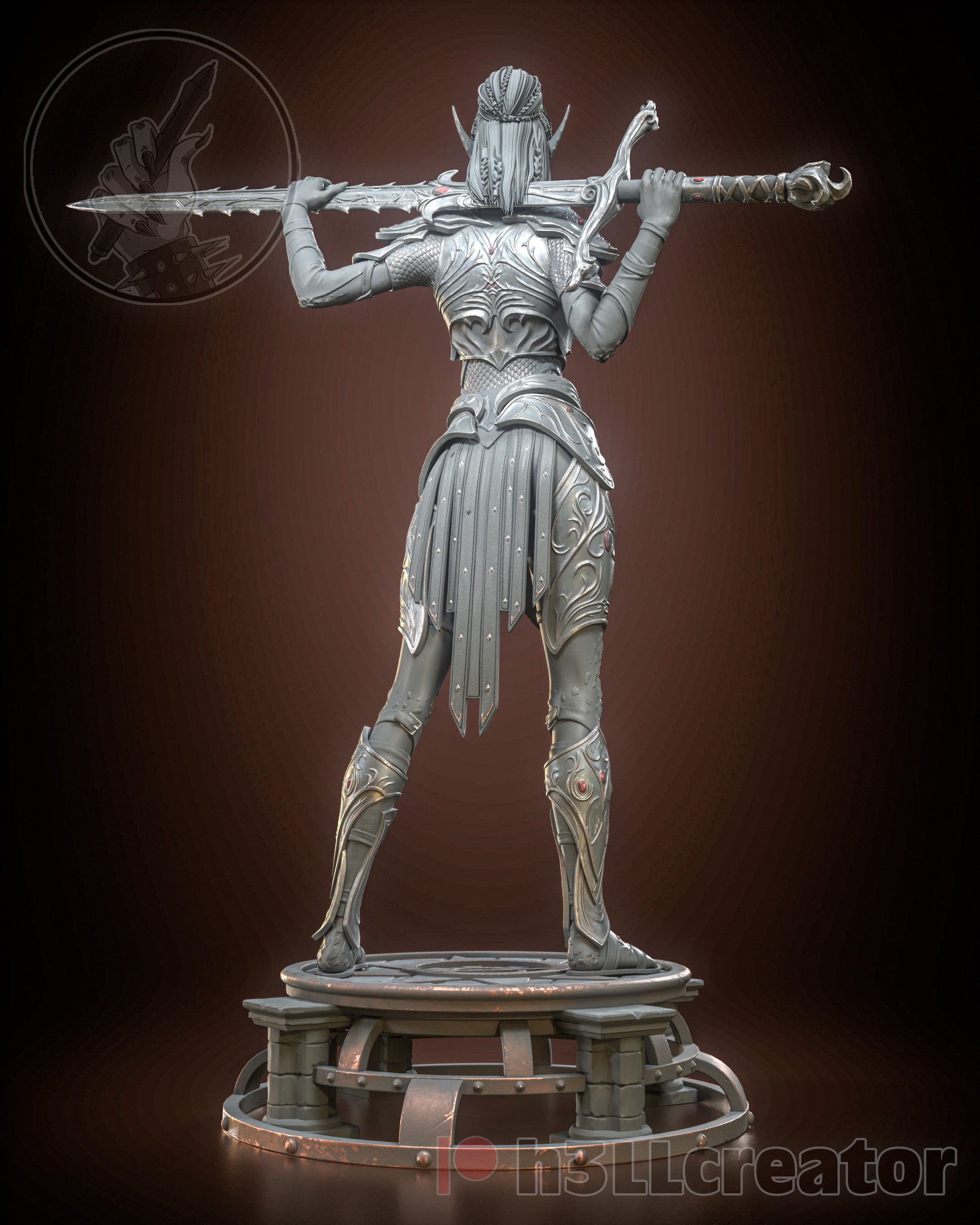 Baldur's Gate 3 Lae'zel Garage Kit | Fanmade Model by h3llCreator | Githyaanki warrior | 3D Printed - Sephiknot