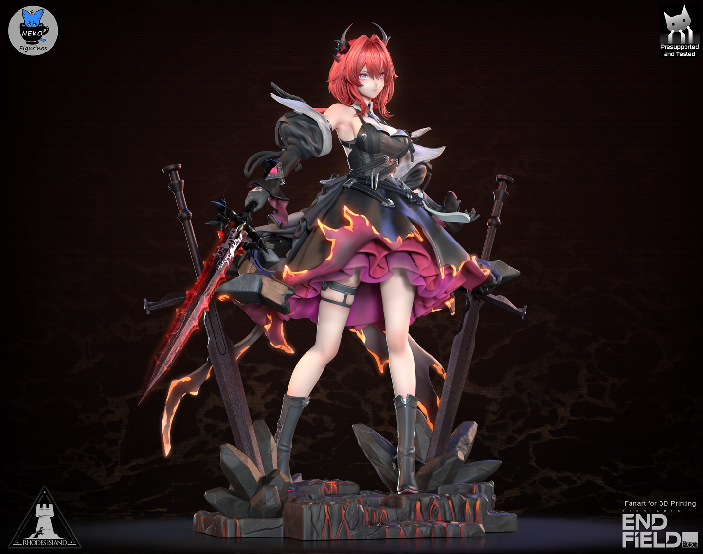 Laevatain from Arknights: Endfield by Neko Figurines | High Quality Resin Print | Painted Commissions available! - Sephiknot