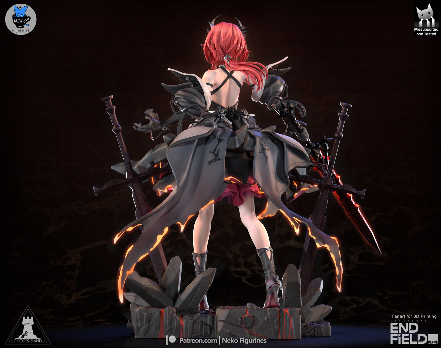 Laevatain from Arknights: Endfield by Neko Figurines | High Quality Resin Print | Painted Commissions available! - Sephiknot