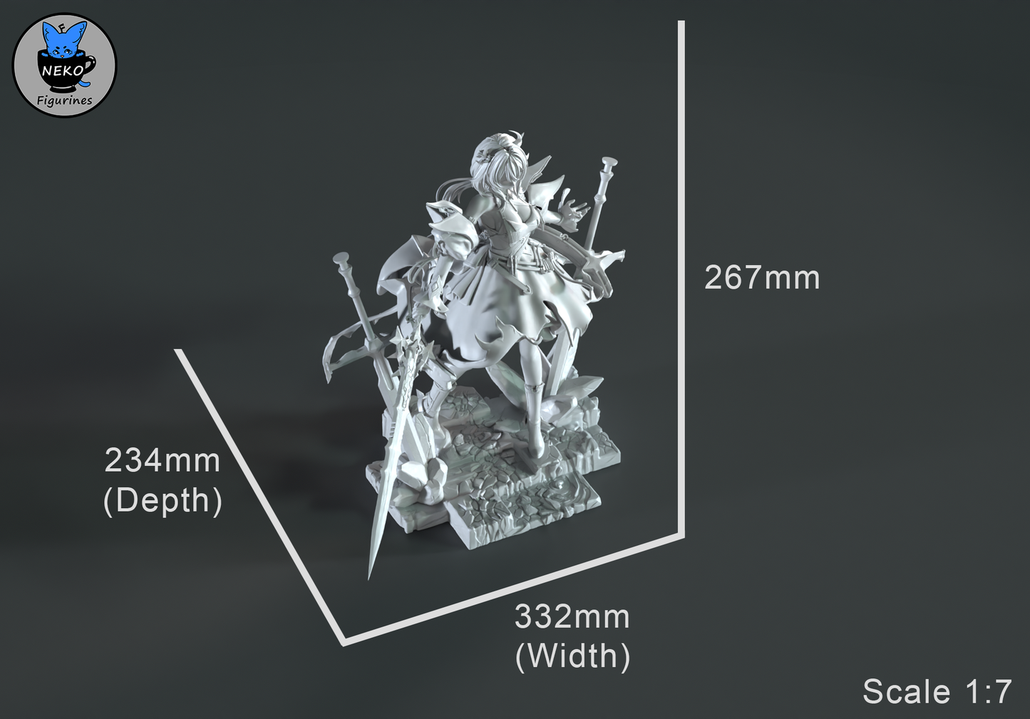 Laevatain from Arknights: Endfield by Neko Figurines | High Quality Resin Print | Painted Commissions available! - Sephiknot