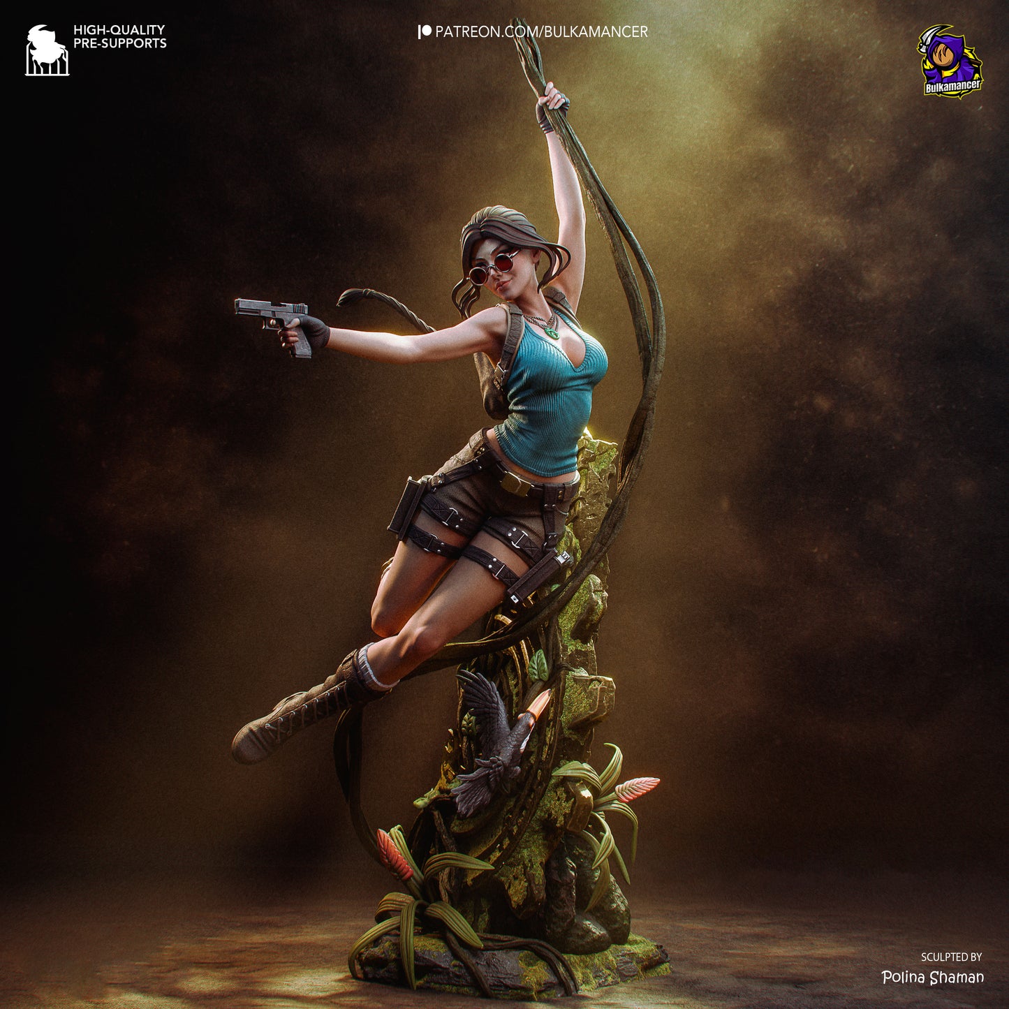 Lara Croft from Tomb Raider by Bulkamancer | High Quality Resin Print | Painted Commissions available!