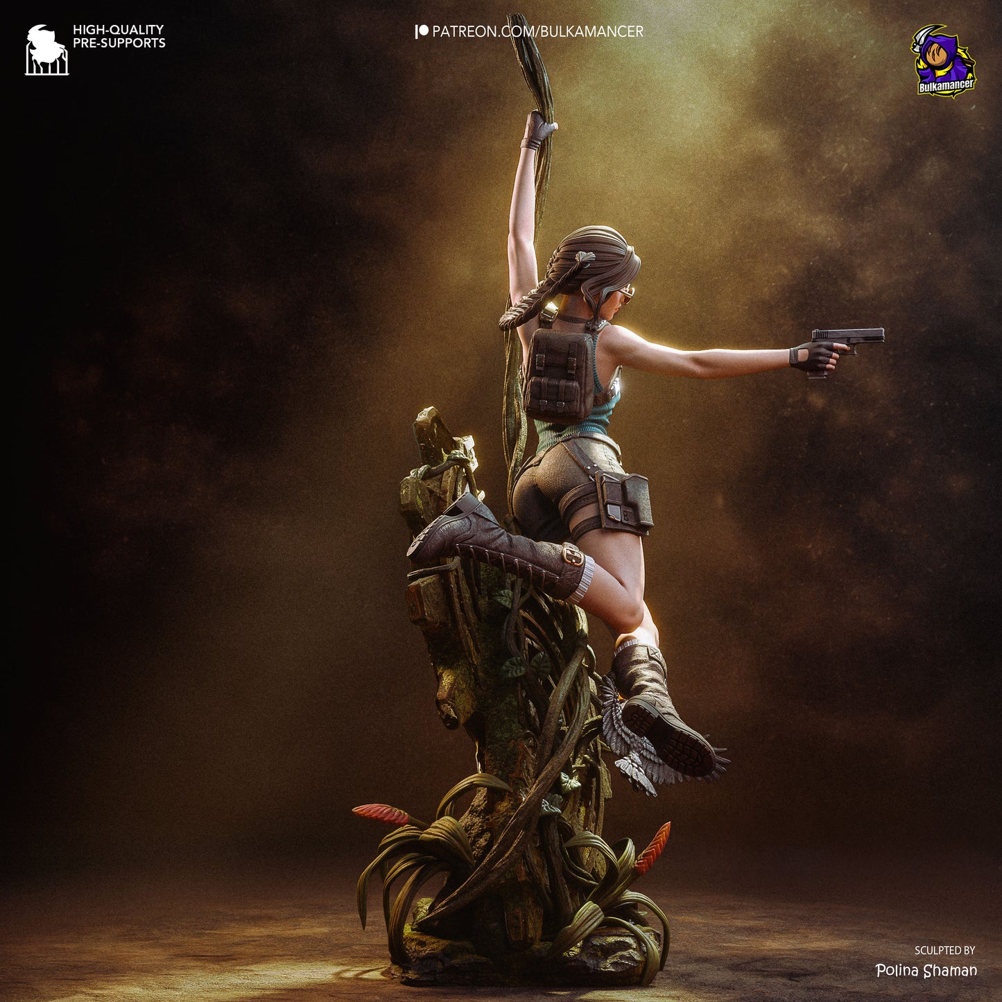 Lara Croft from Tomb Raider by Bulkamancer | High Quality Resin Print | Painted Commissions available!