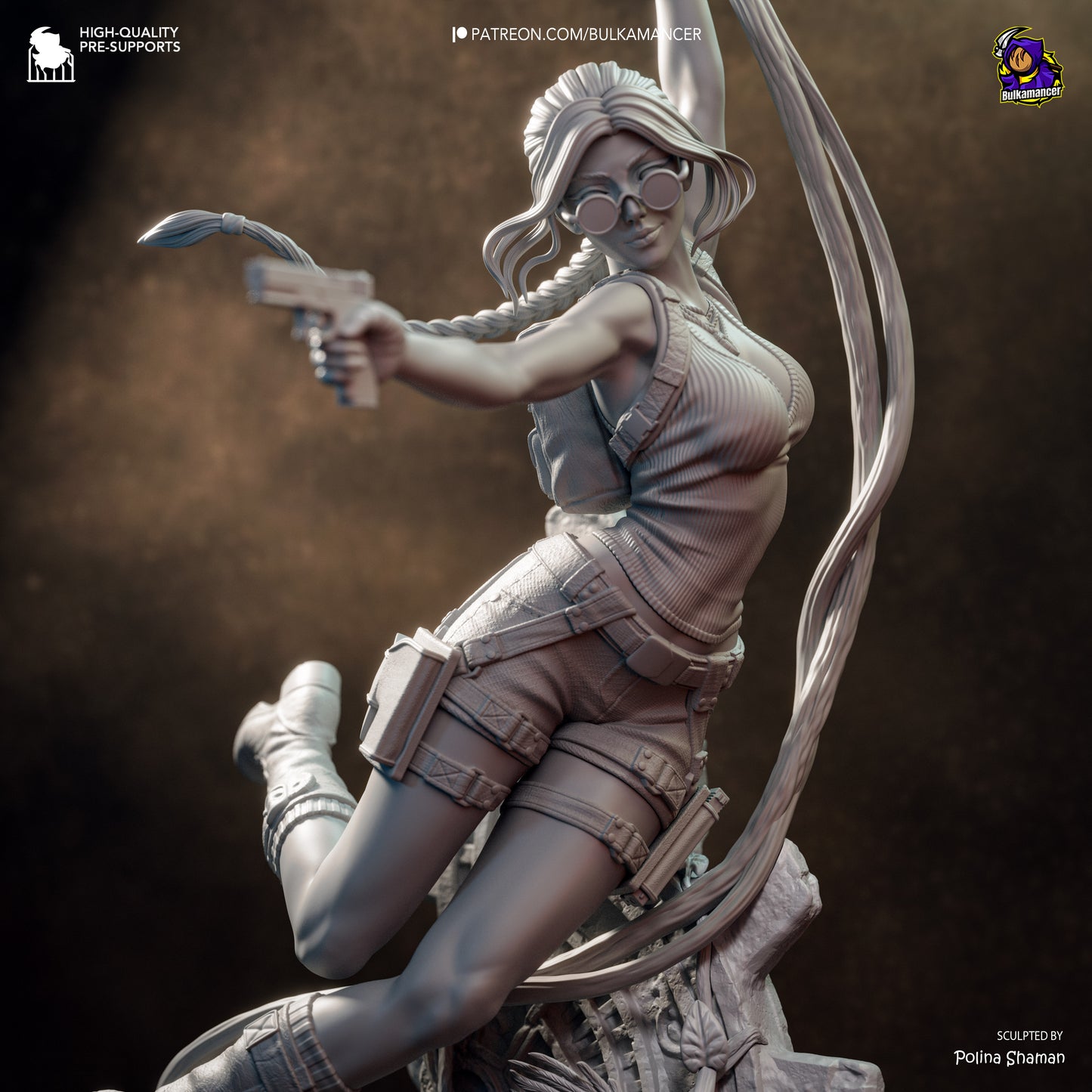 Lara Croft from Tomb Raider by Bulkamancer | High Quality Resin Print | Painted Commissions available!