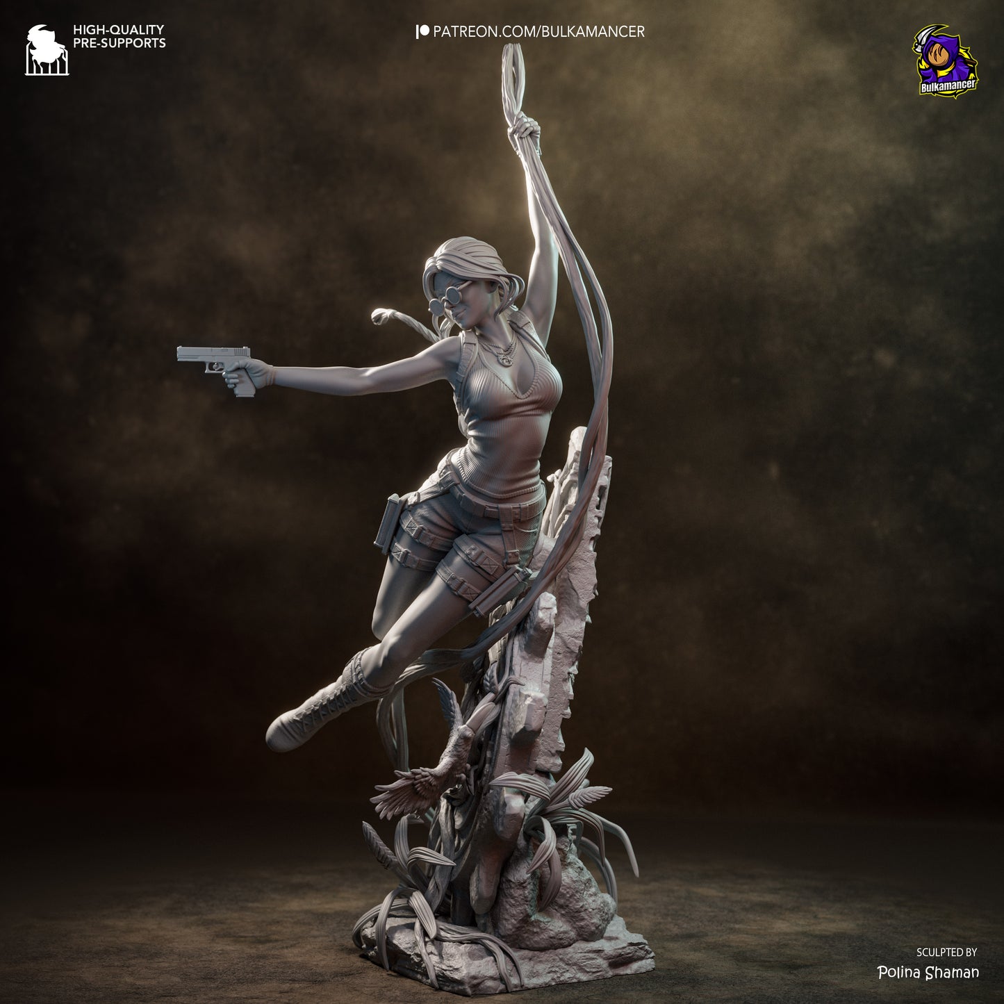 Lara Croft from Tomb Raider by Bulkamancer | High Quality Resin Print | Painted Commissions available!