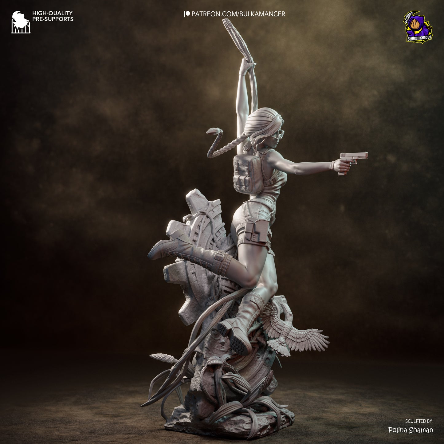 Lara Croft from Tomb Raider by Bulkamancer | High Quality Resin Print | Painted Commissions available!