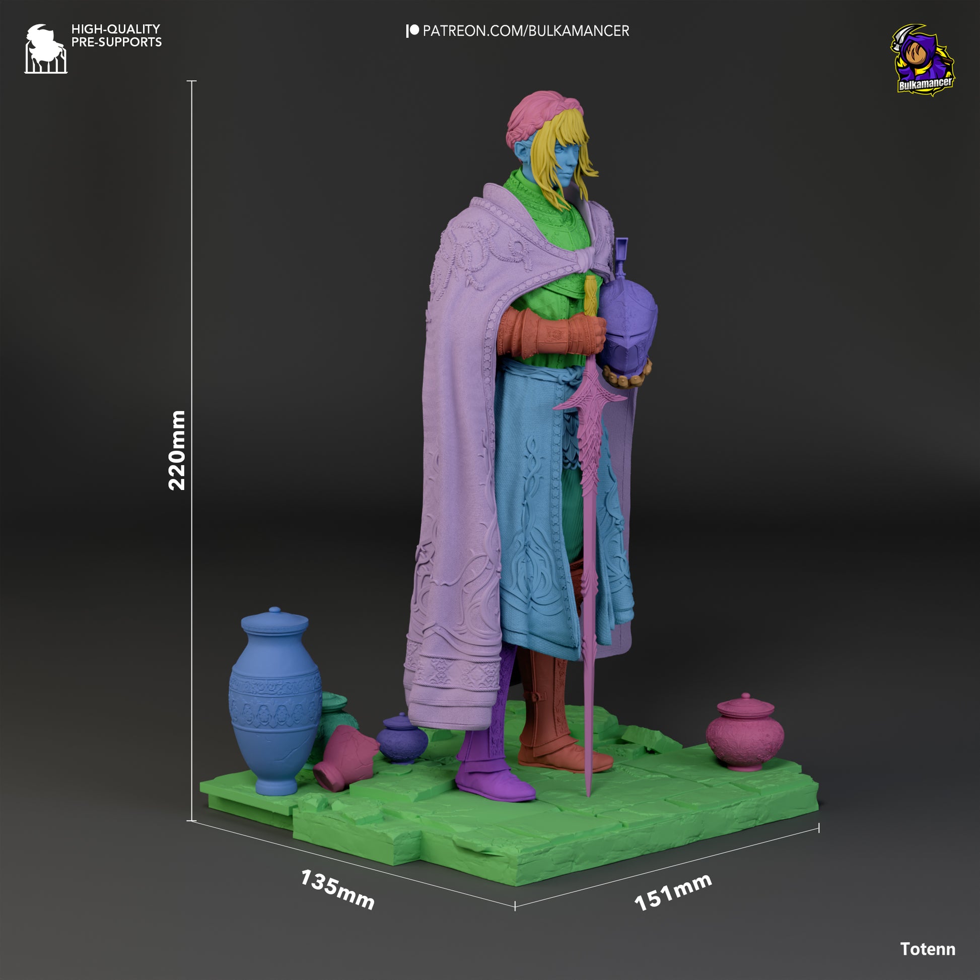 Needle Knight Garage Kit | Fanmade Model by Bulkamancer | 3D Printed - Sephiknot