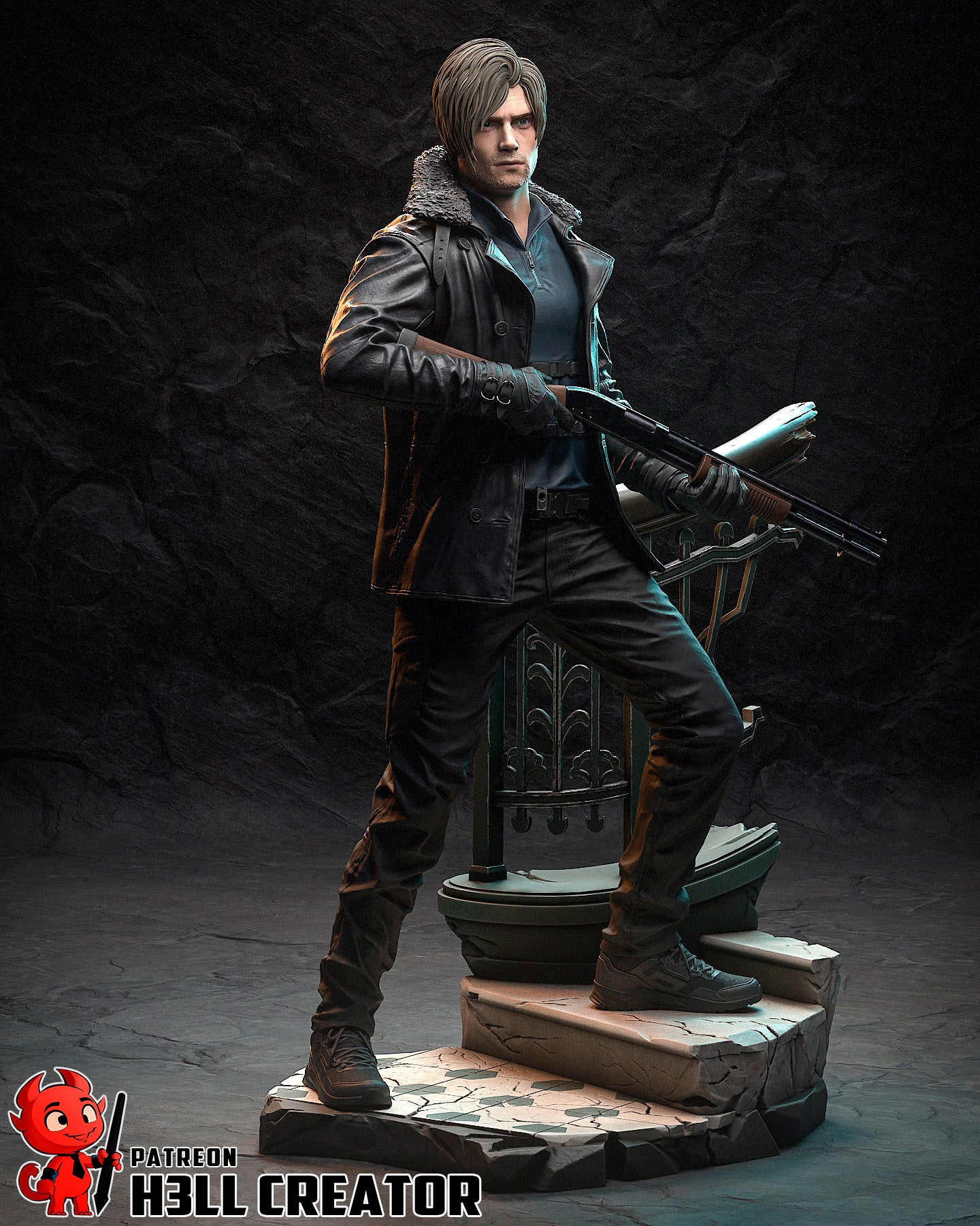 Leon Kennedy from Resident Evil by h3ll creator | High Quality Resin Print | Painted Commissions available! - Sephiknot