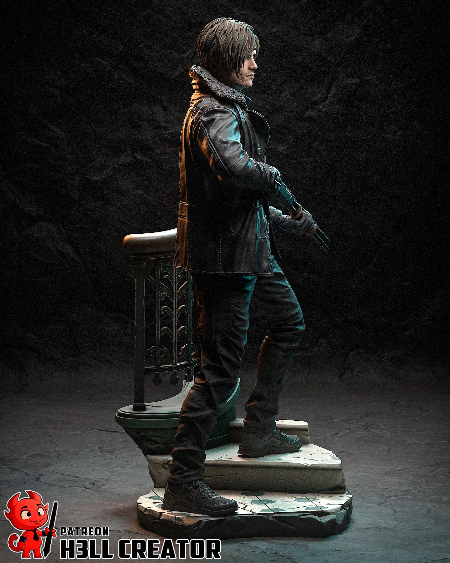 Leon Kennedy from Resident Evil by h3ll creator | High Quality Resin Print | Painted Commissions available! - Sephiknot