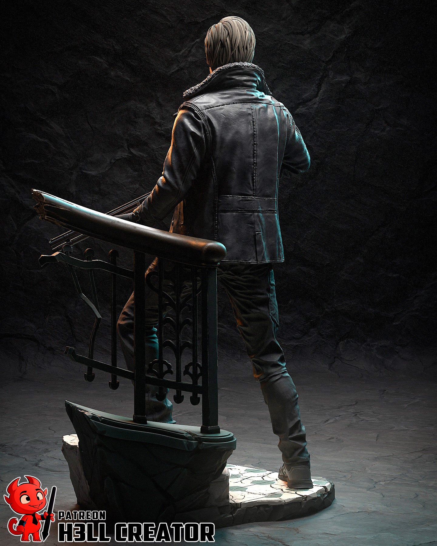 Leon Kennedy from Resident Evil by h3ll creator | High Quality Resin Print | Painted Commissions available! - Sephiknot