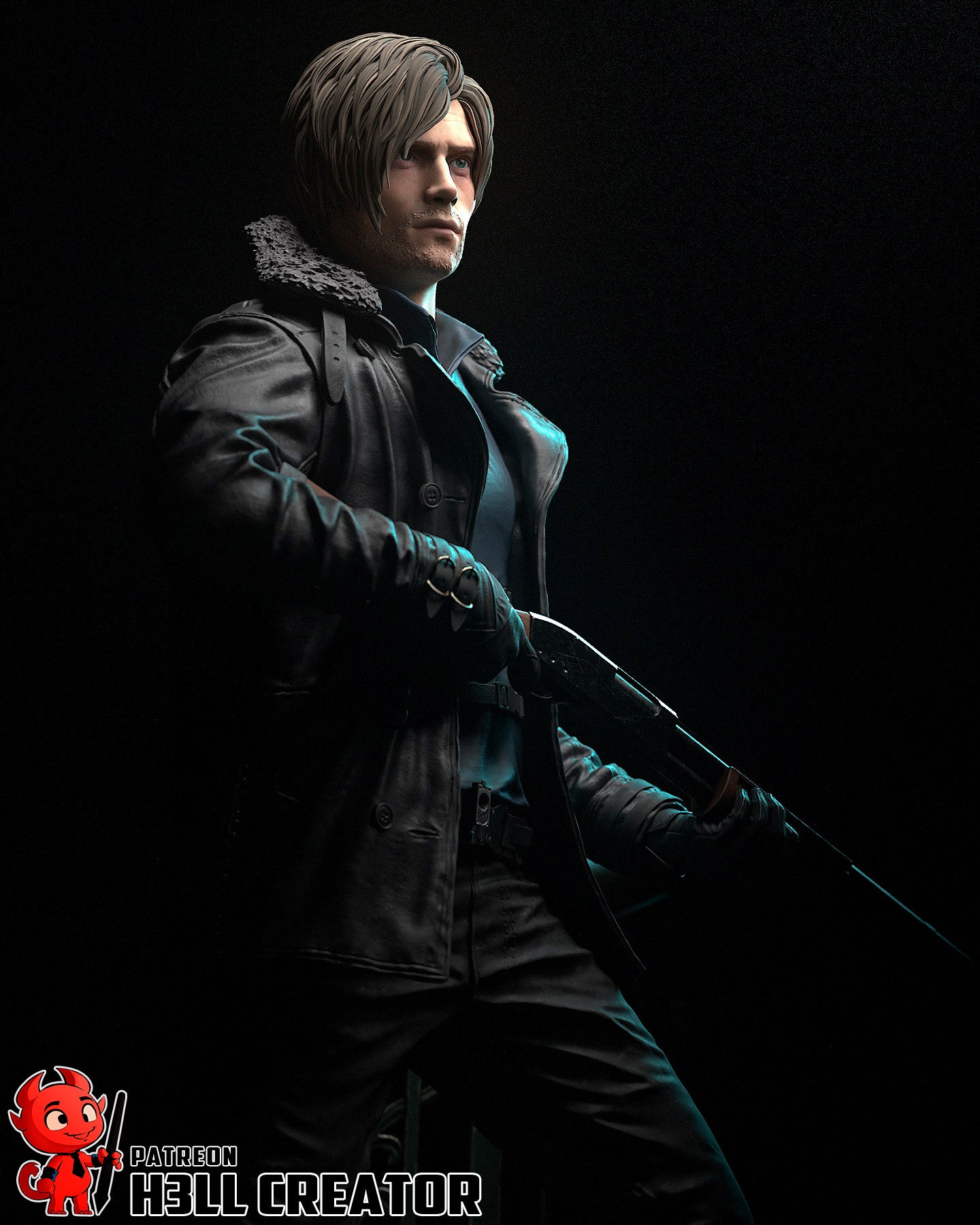 Leon Kennedy from Resident Evil by h3ll creator | High Quality Resin Print | Painted Commissions available! - Sephiknot