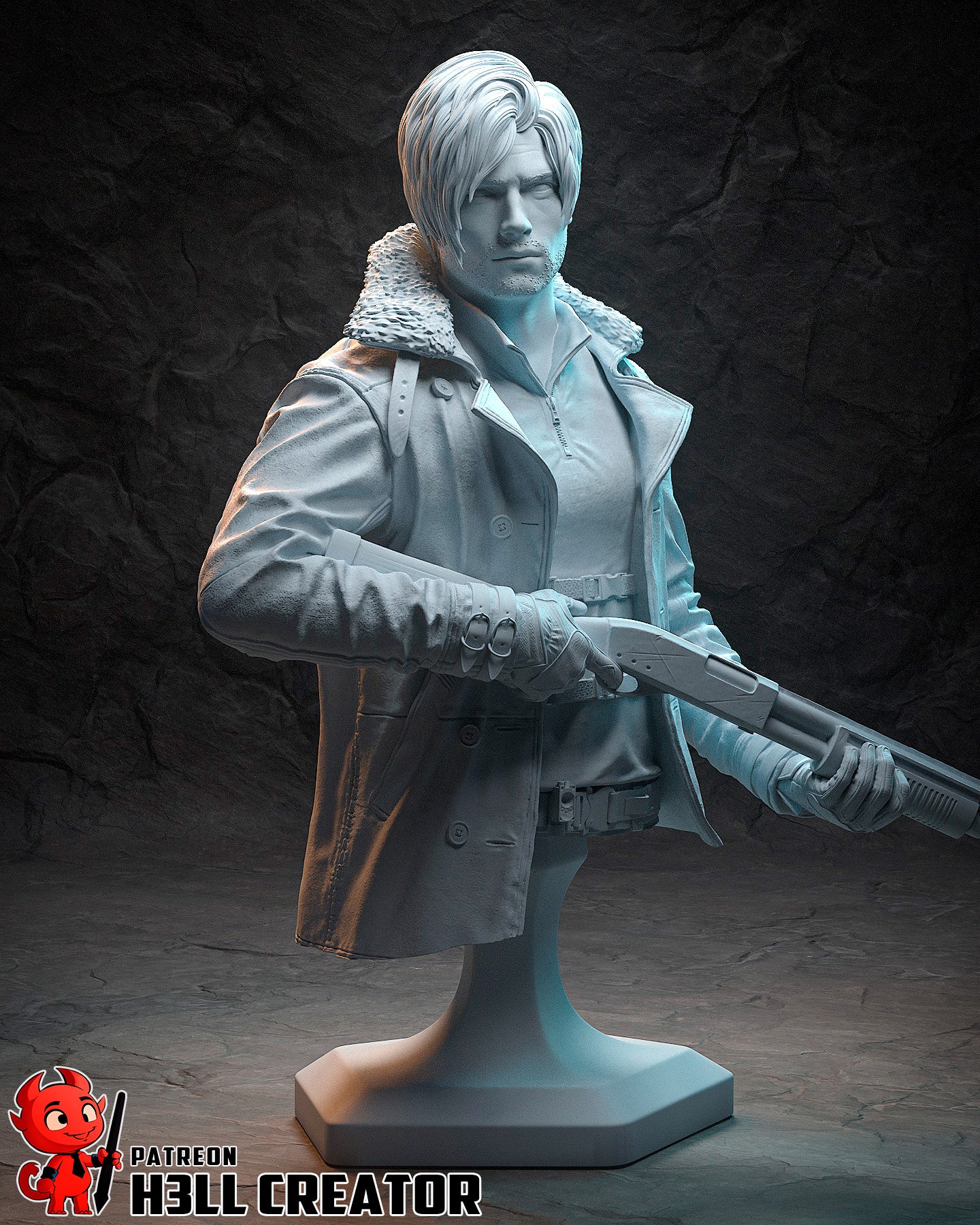 Leon Kennedy from Resident Evil by h3ll creator | High Quality Resin Print | Painted Commissions available! - Sephiknot