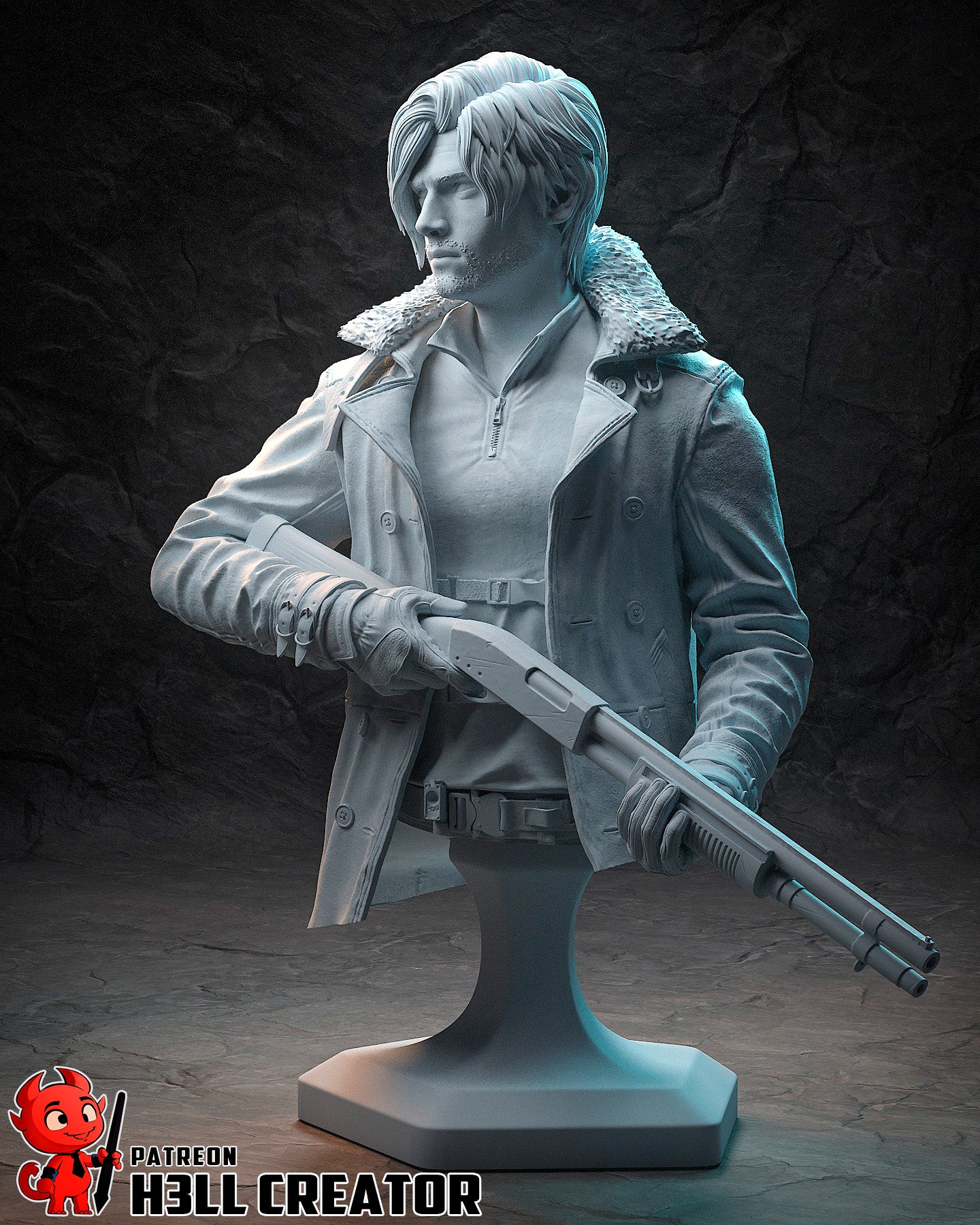 Leon Kennedy from Resident Evil by h3ll creator | High Quality Resin Print | Painted Commissions available! - Sephiknot