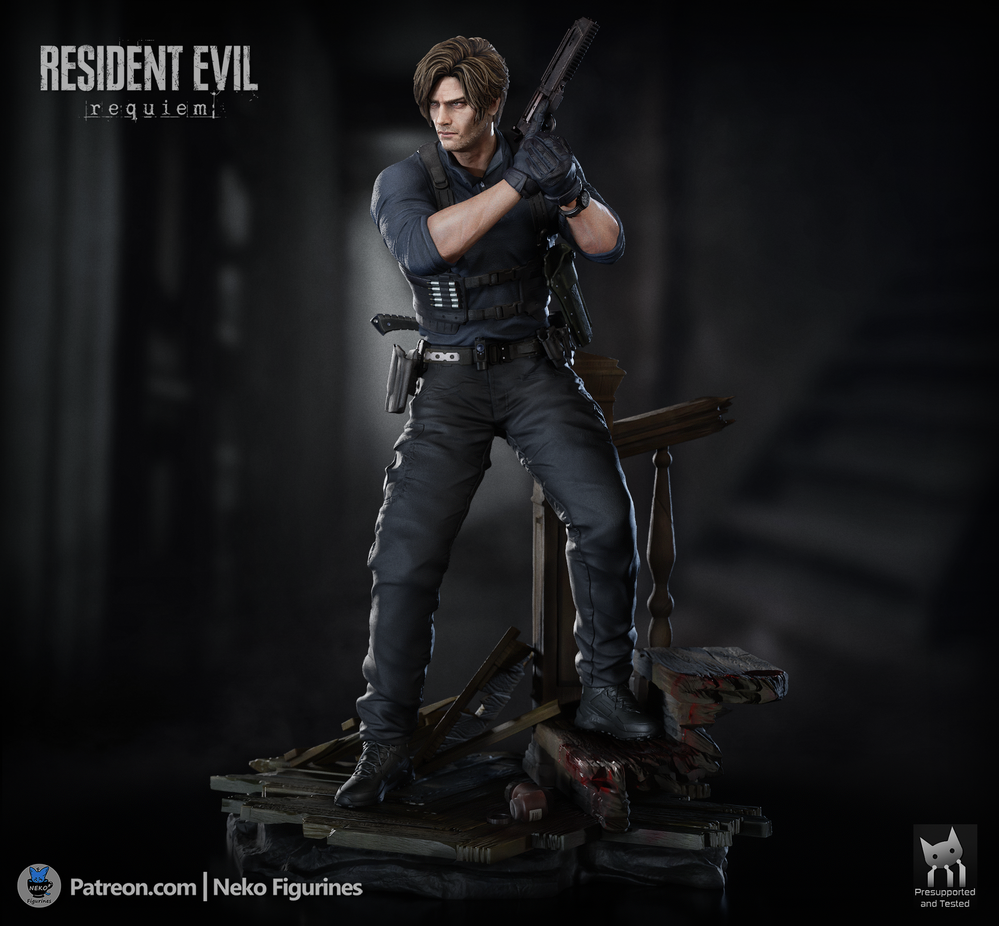 Leon from Resident Evil by Neko Figurines | High Quality Resin Print | Painted Commissions available! - Sephiknot