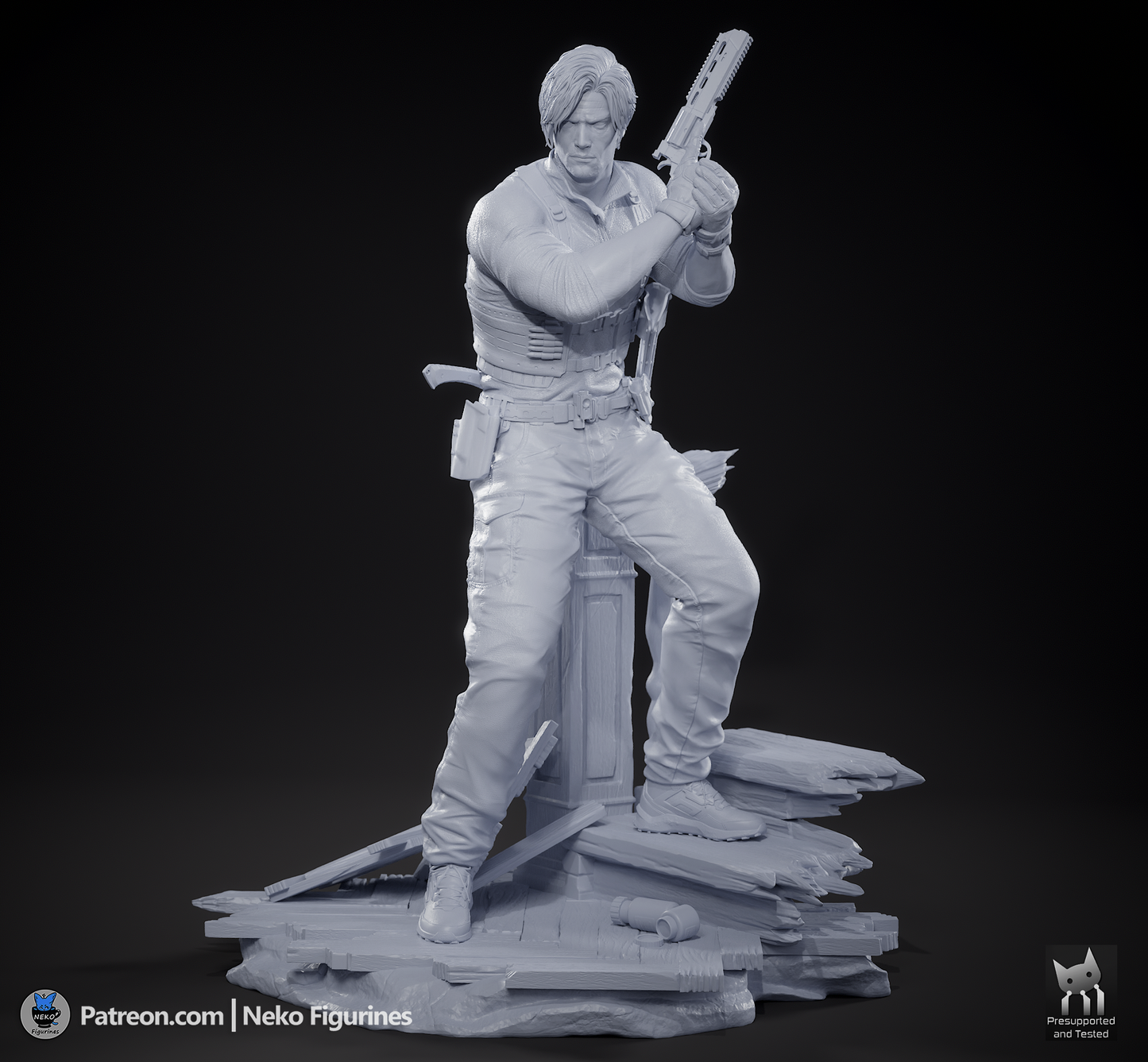 Leon from Resident Evil by Neko Figurines | High Quality Resin Print | Painted Commissions available! - Sephiknot