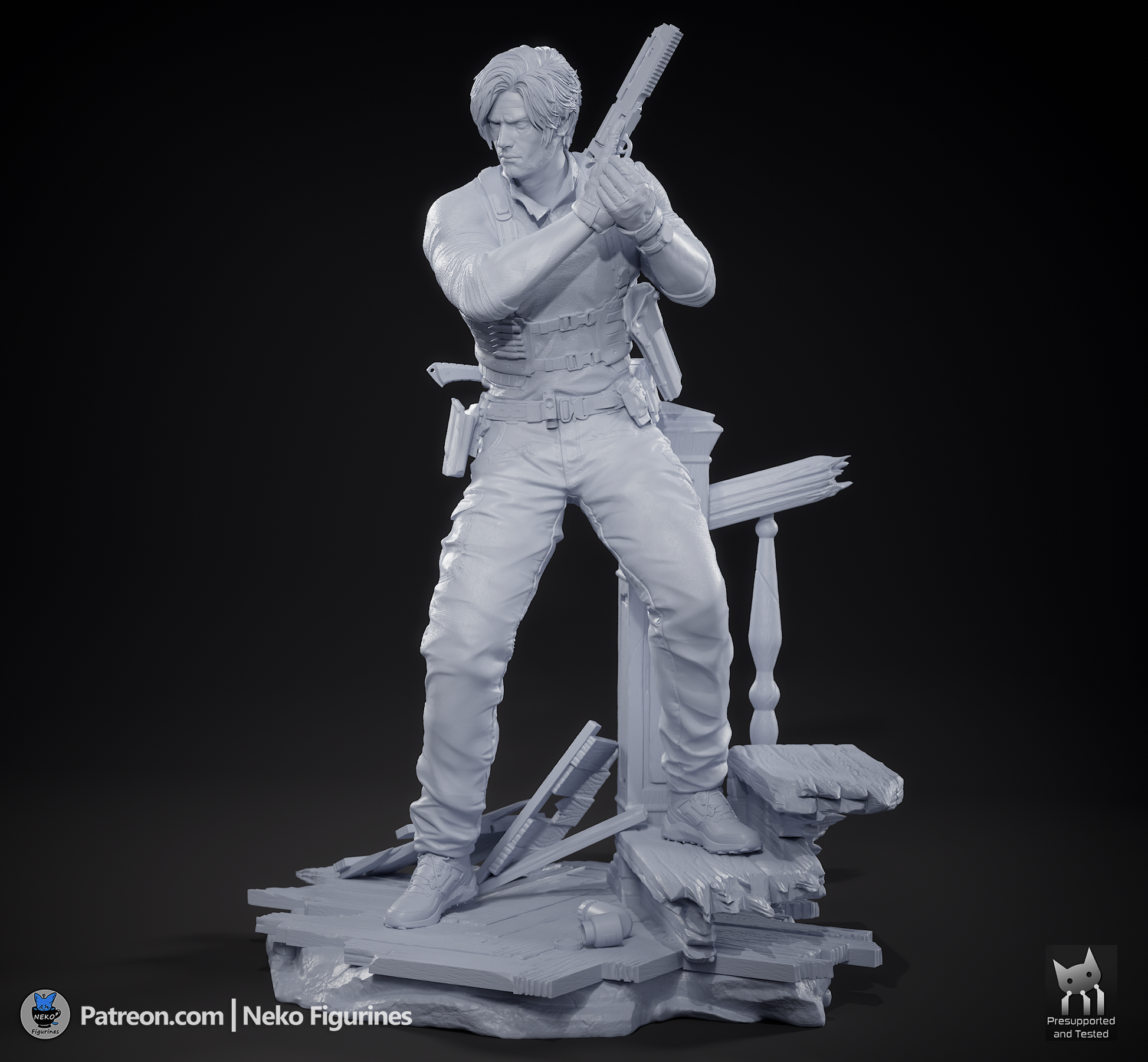 Leon from Resident Evil by Neko Figurines | High Quality Resin Print | Painted Commissions available! - Sephiknot