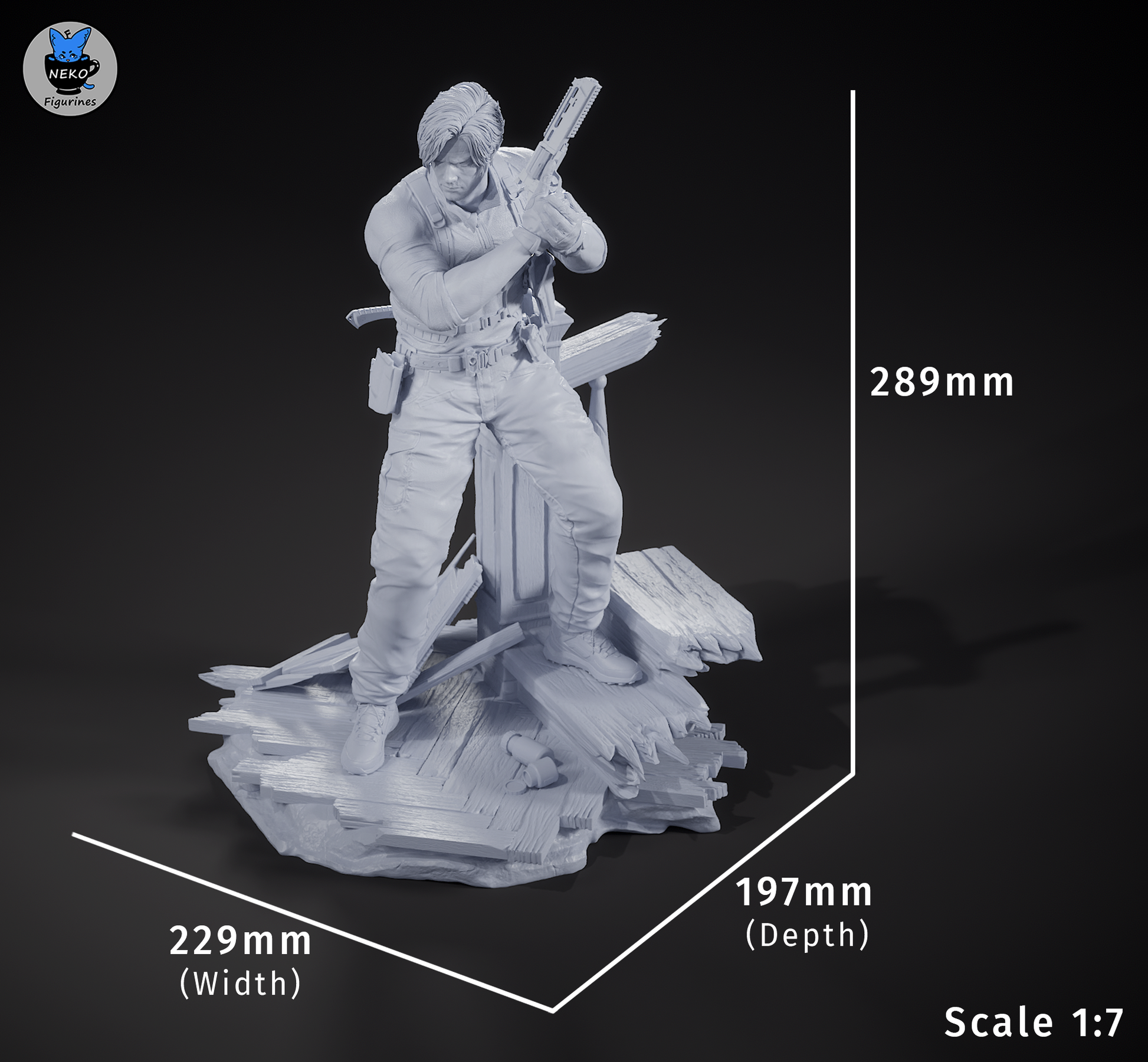 Leon from Resident Evil by Neko Figurines | High Quality Resin Print | Painted Commissions available! - Sephiknot