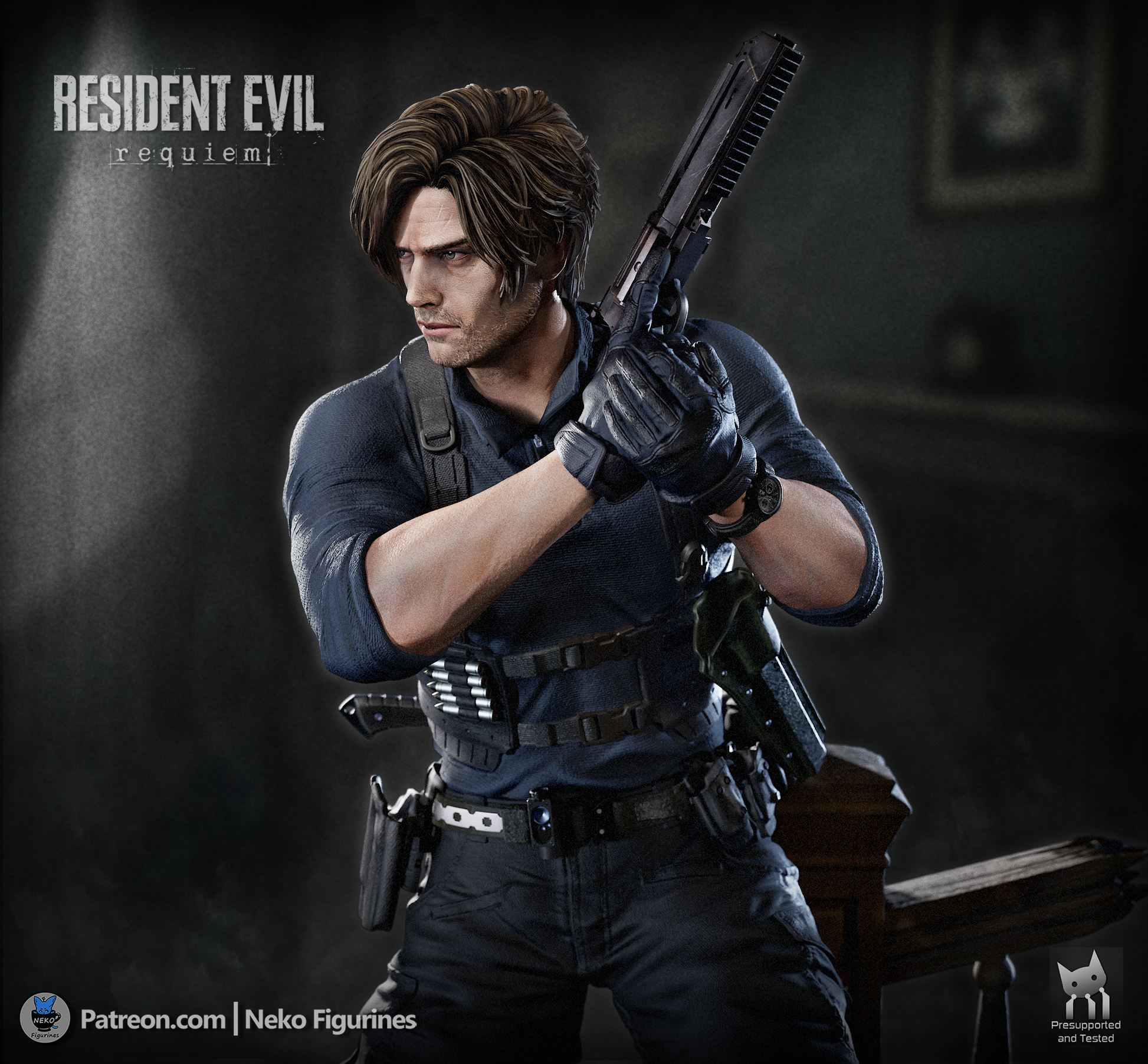 Leon from Resident Evil by Neko Figurines | High Quality Resin Print | Painted Commissions available! - Sephiknot