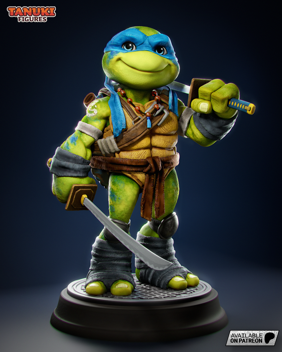 Leonardo Garage Kit TMNT - Fanmade Model by Tanuki Figures