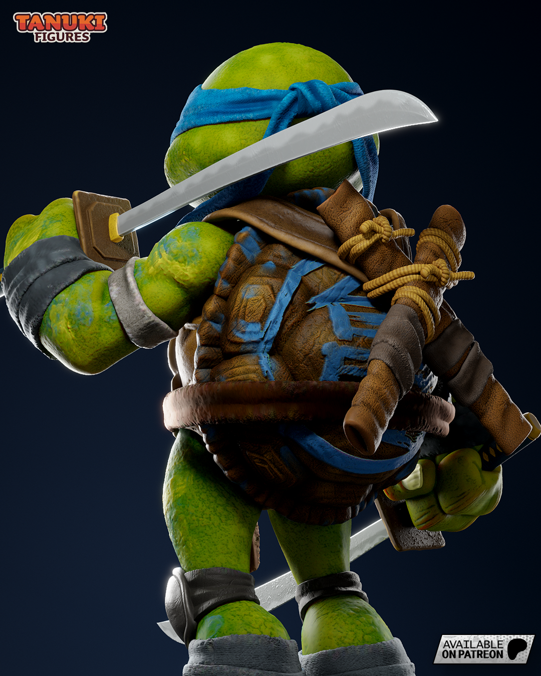 Leonardo Garage Kit TMNT - Fanmade Model by Tanuki Figures