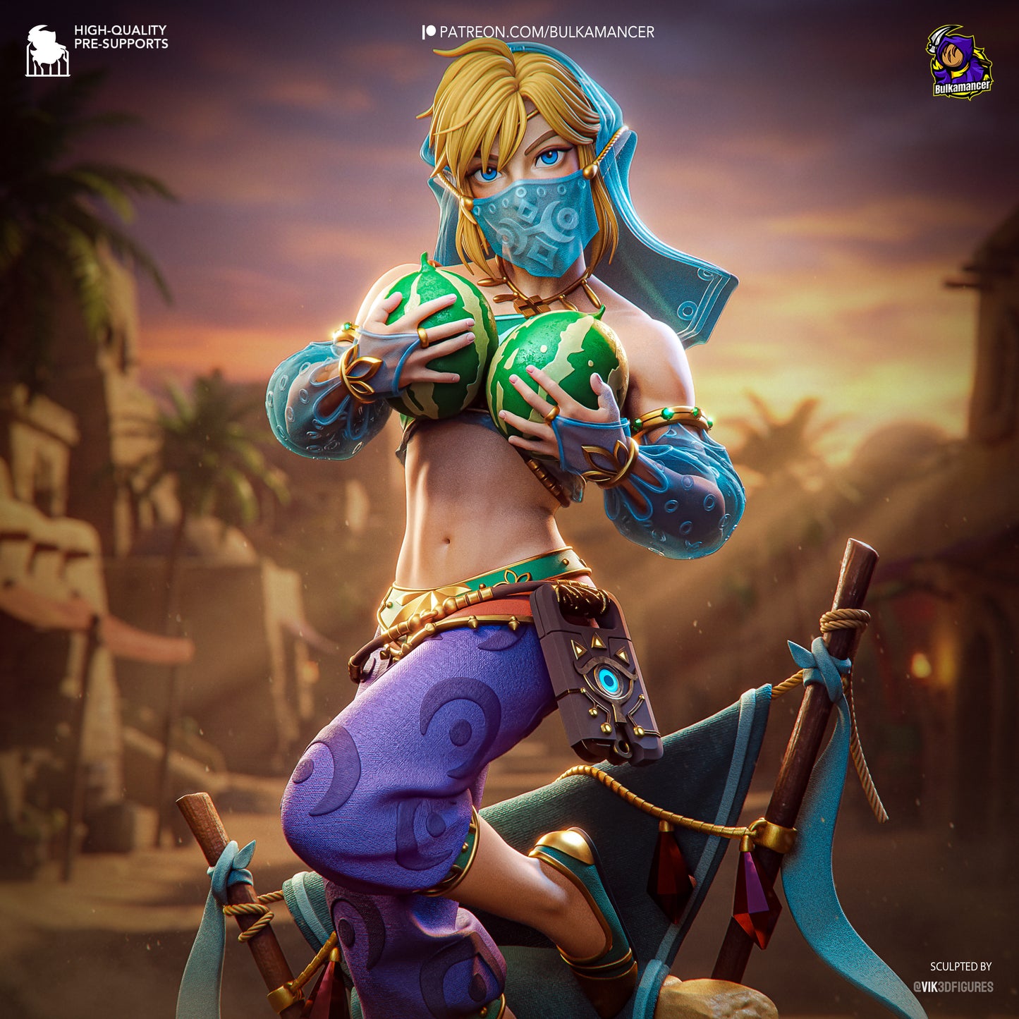 Gerudo Link by Bulkamancer | High Quality Resin Print | Painted Commissions available!