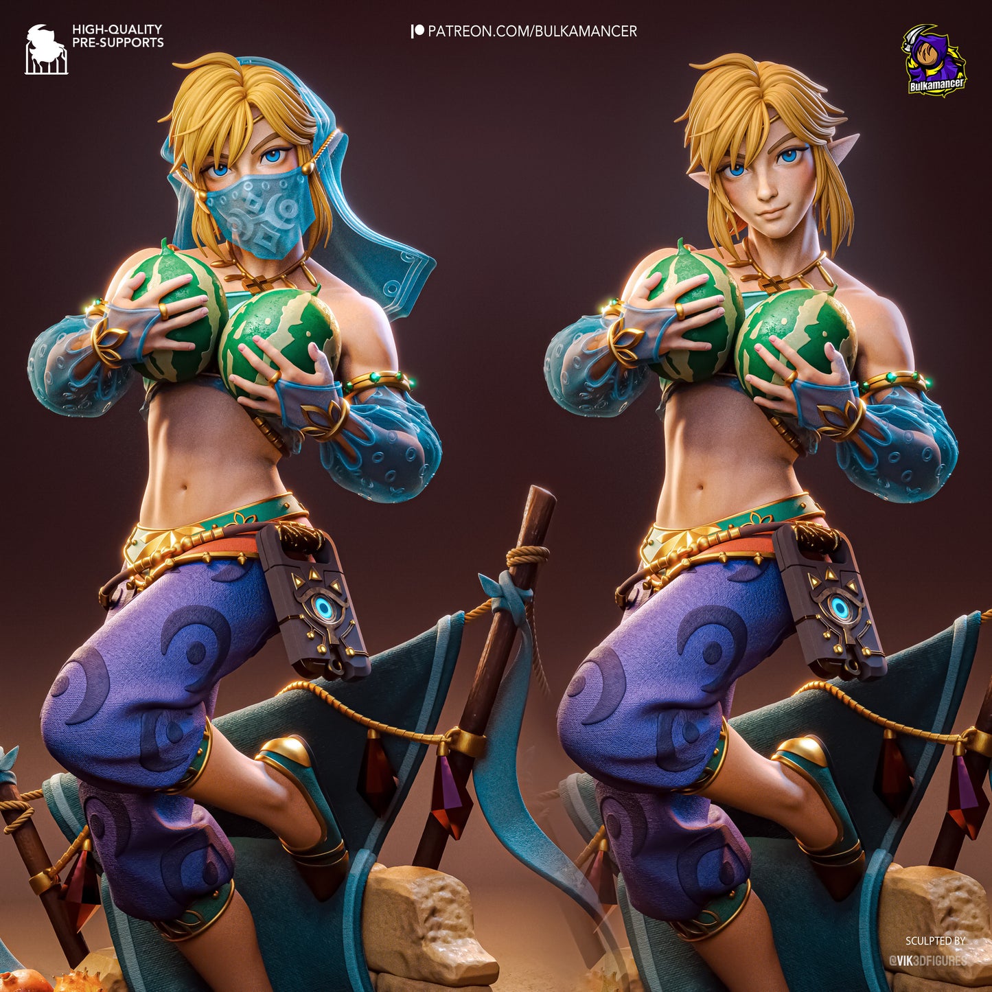 Gerudo Link by Bulkamancer | High Quality Resin Print | Painted Commissions available!