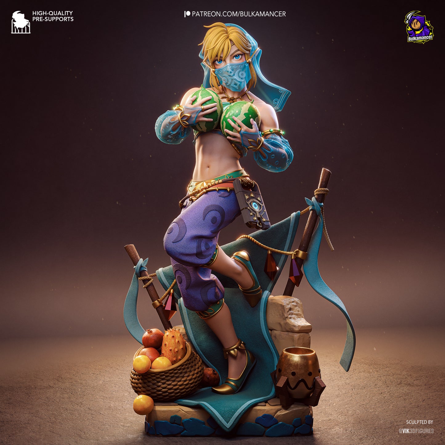 Gerudo Link by Bulkamancer | High Quality Resin Print | Painted Commissions available!