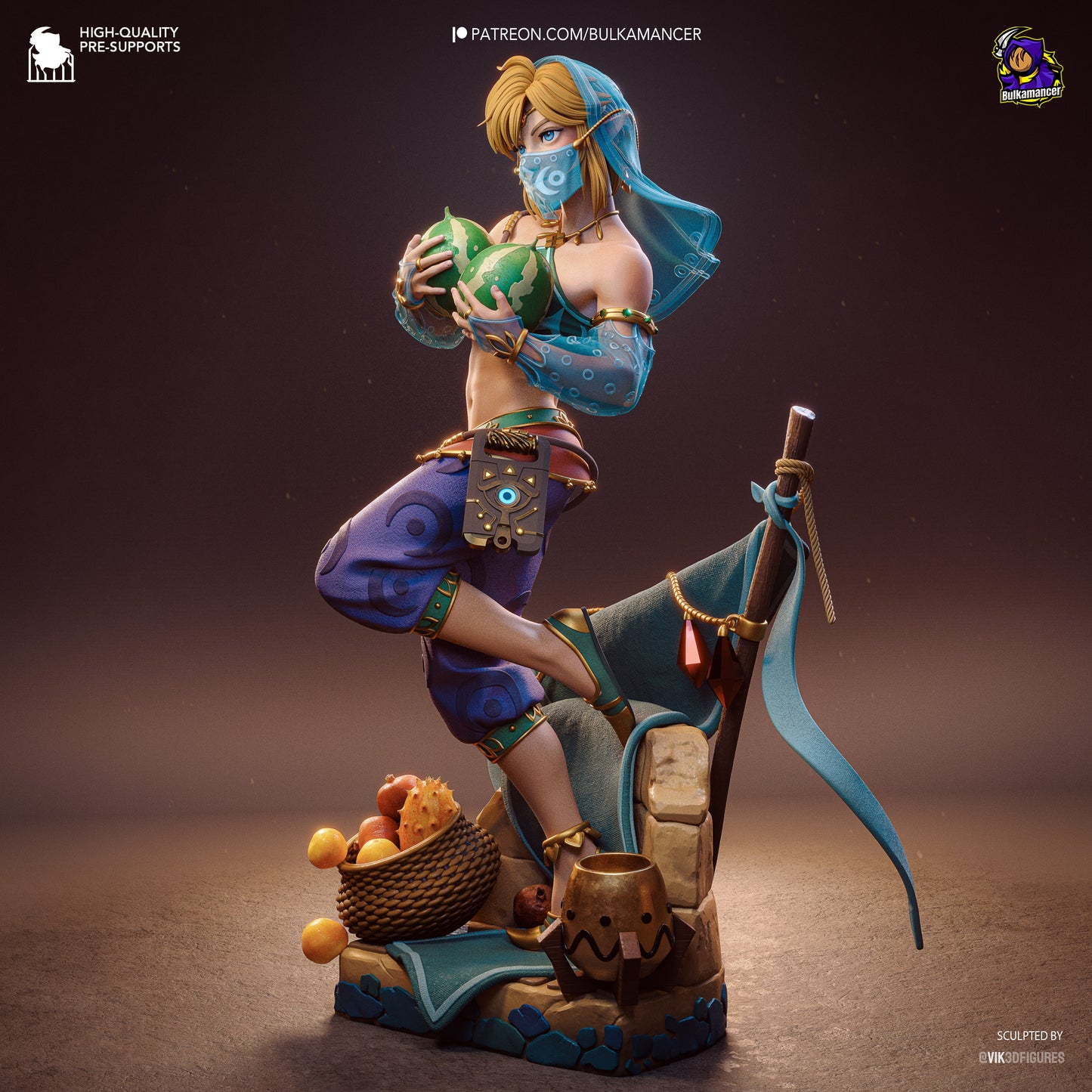 Gerudo Link by Bulkamancer | High Quality Resin Print | Painted Commissions available!