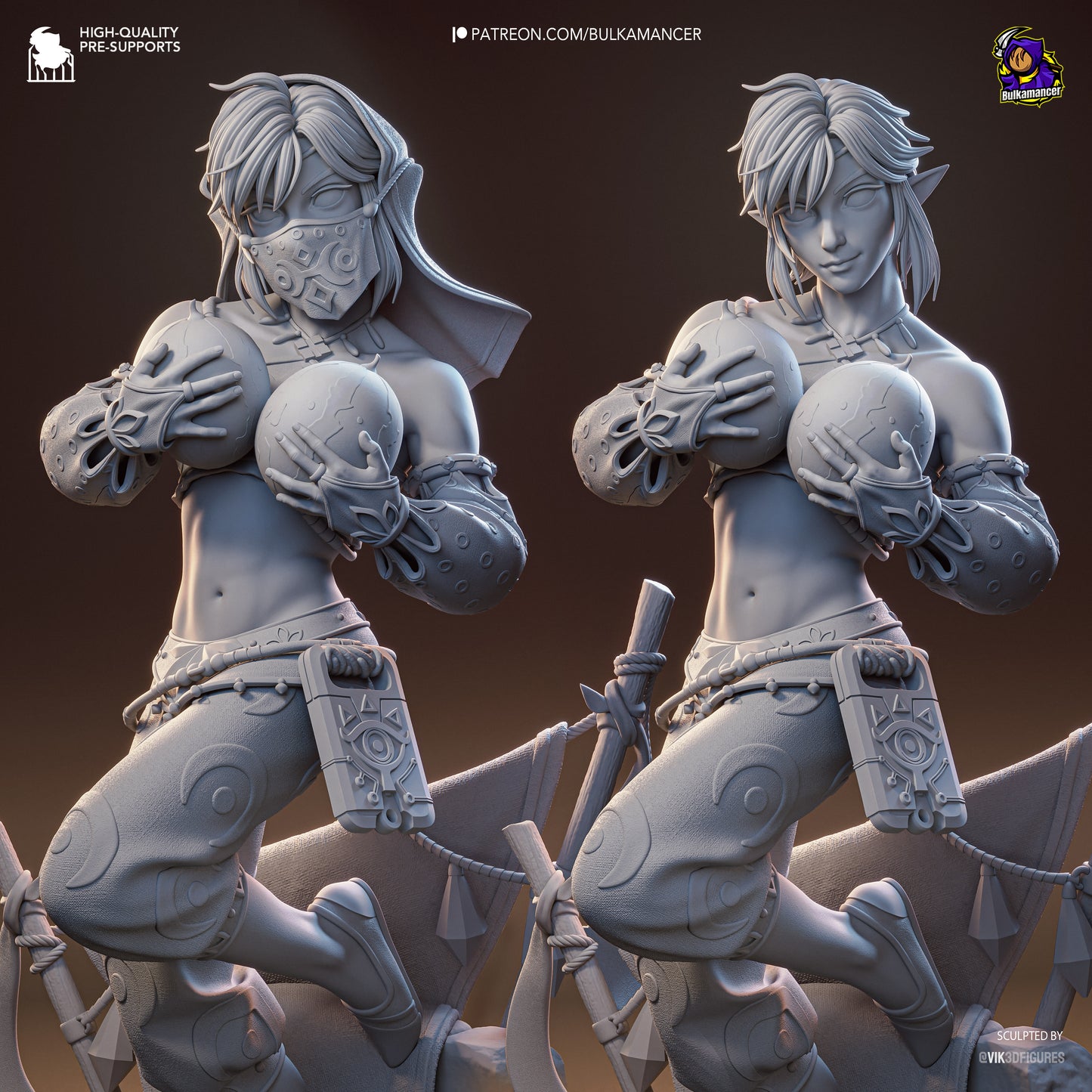 Gerudo Link by Bulkamancer | High Quality Resin Print | Painted Commissions available!