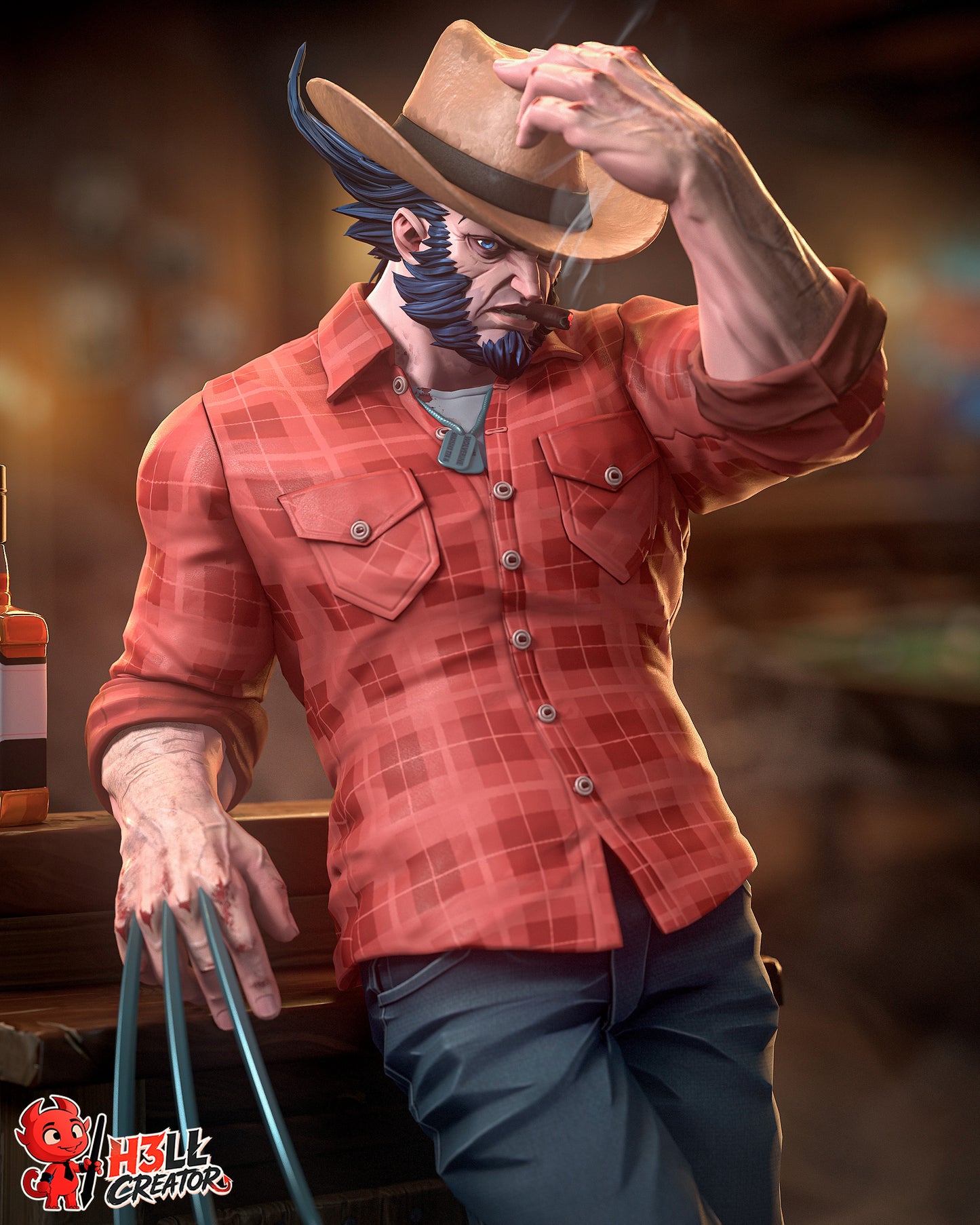 Logan by h3ll creator | High Quality Resin Print | Painted Commissions available!