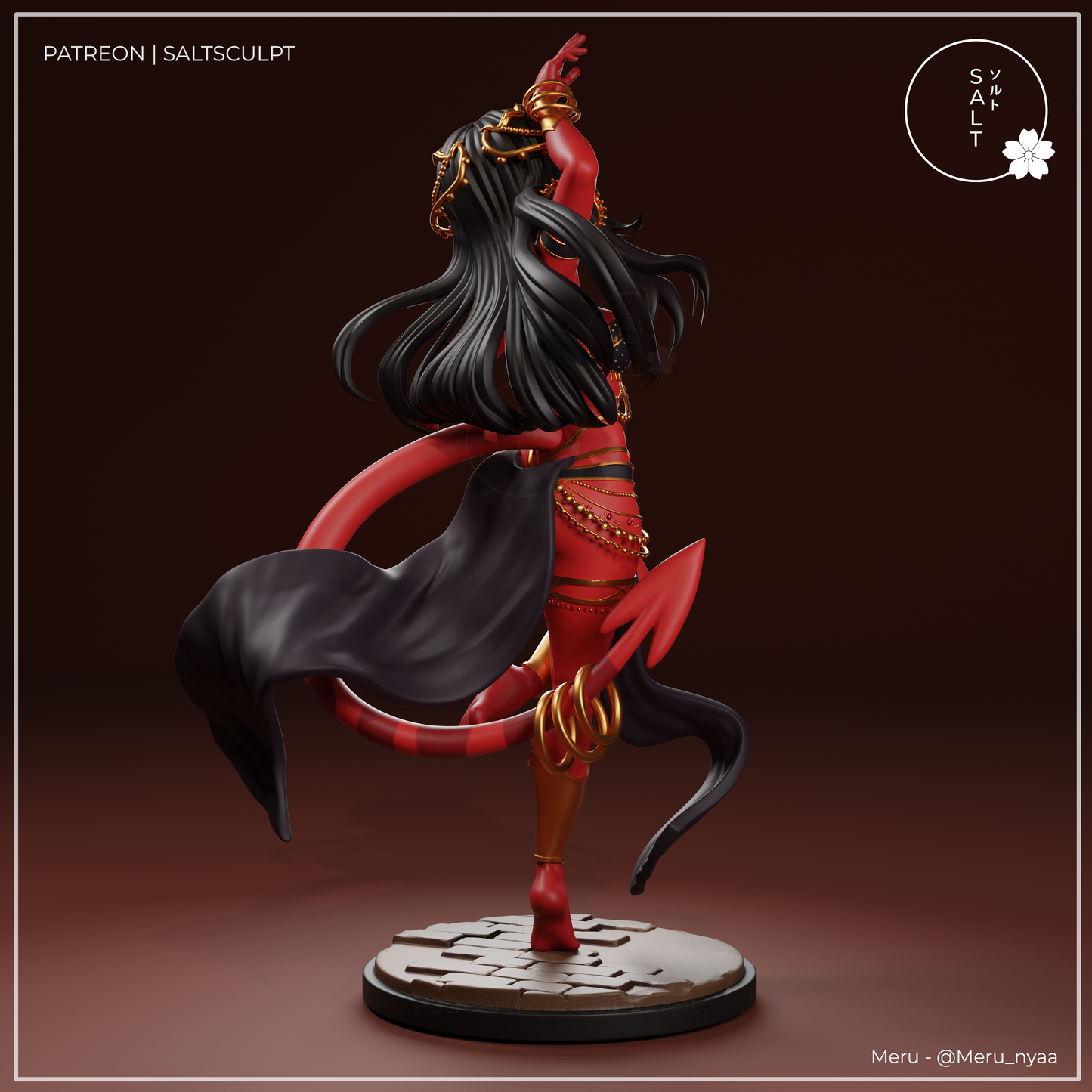 Meru (Succubus) by SaltSculpts | High Quality Resin Print | Painted Commissions available! - Sephiknot
