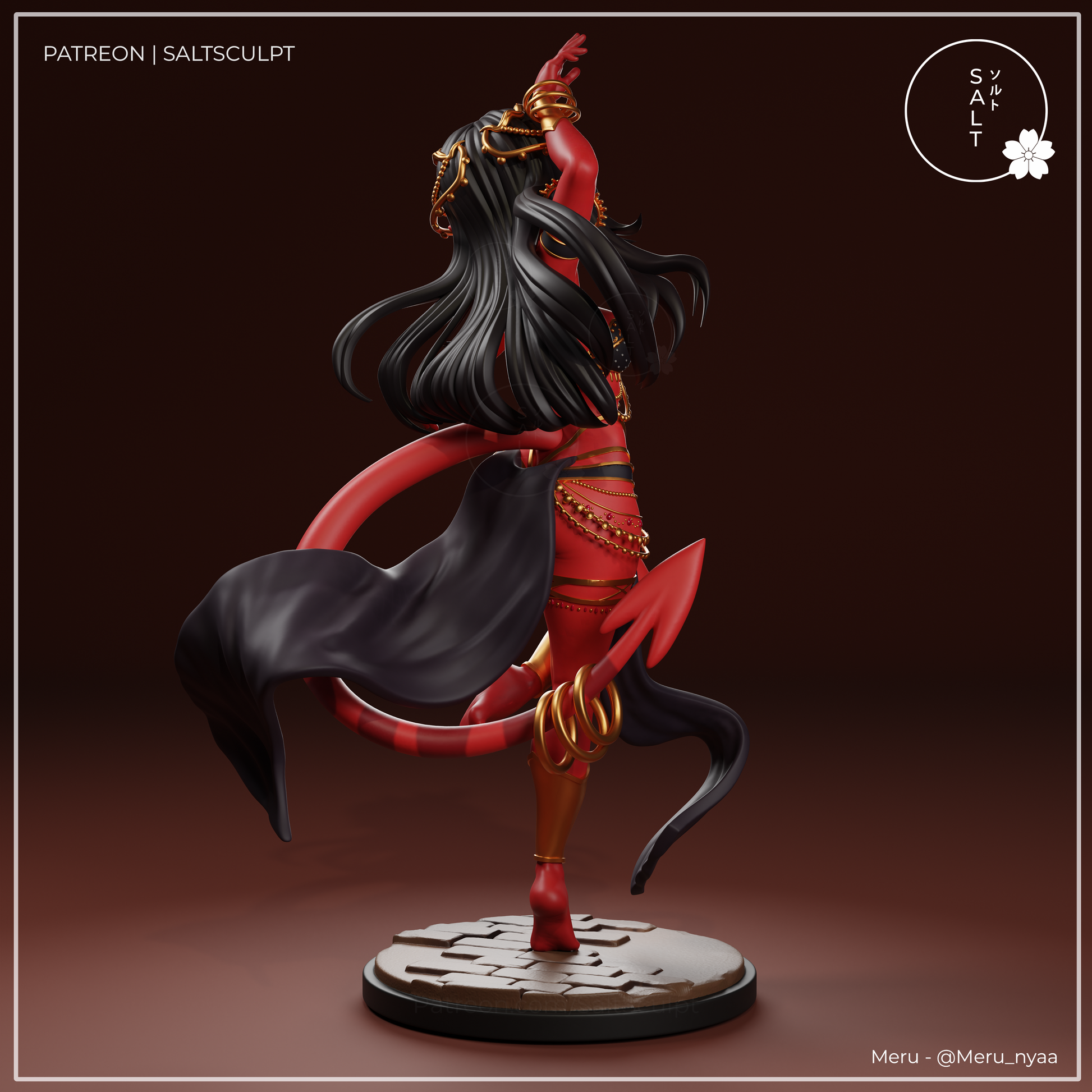 Meru (Succubus) by SaltSculpts | High Quality Resin Print | Painted Commissions available! - Sephiknot