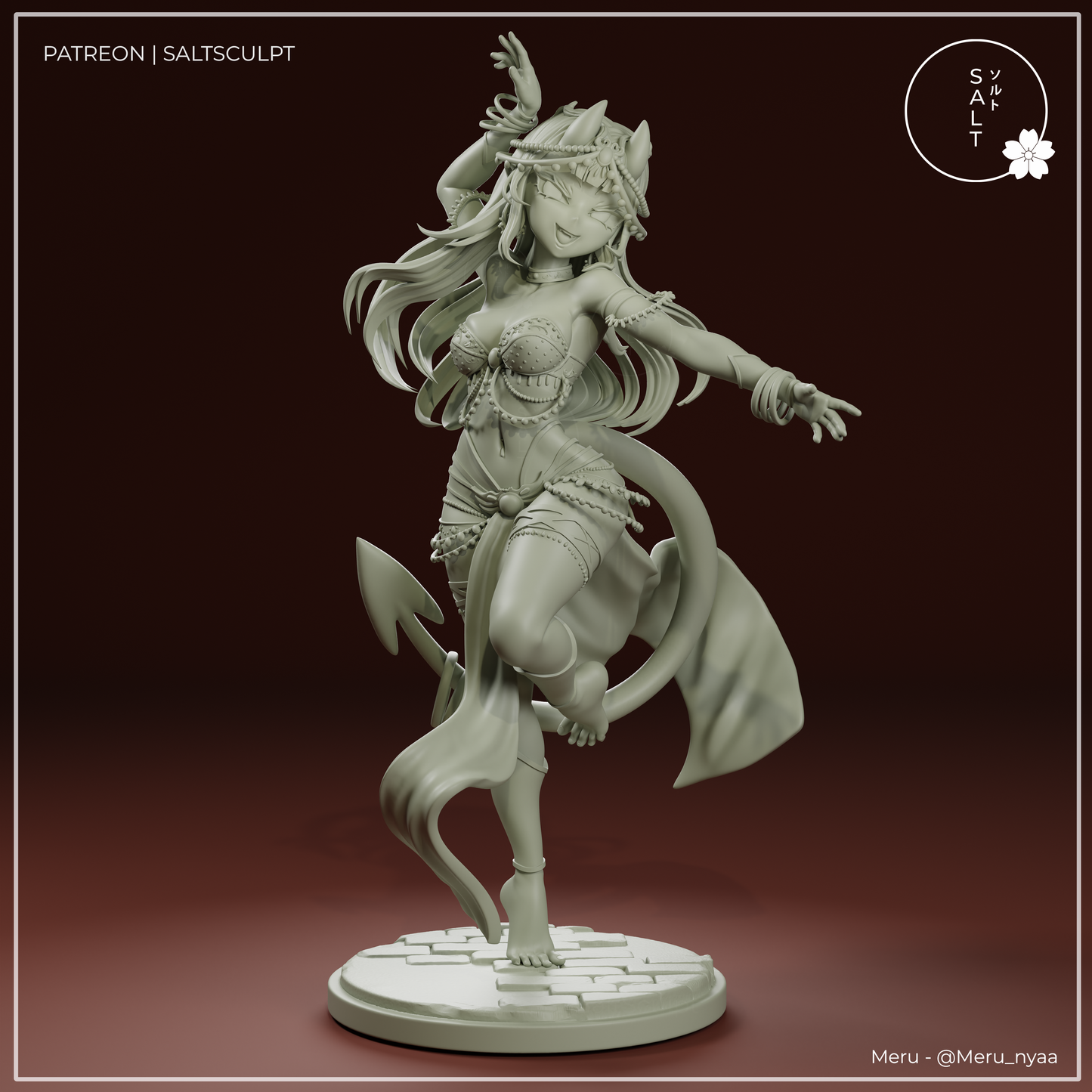 Meru (Succubus) by SaltSculpts | High Quality Resin Print | Painted Commissions available! - Sephiknot