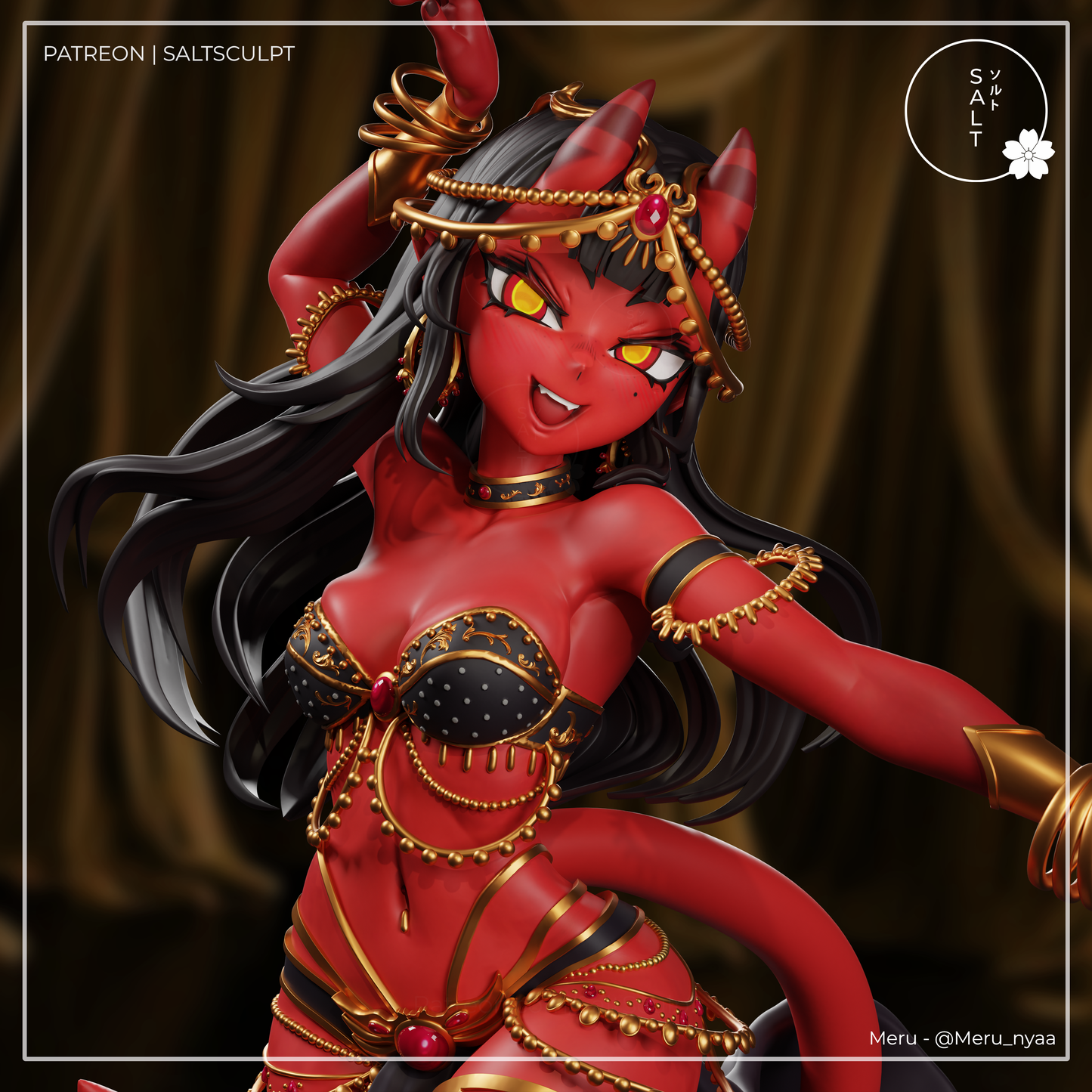 Meru (Succubus) by SaltSculpts | High Quality Resin Print | Painted Commissions available! - Sephiknot