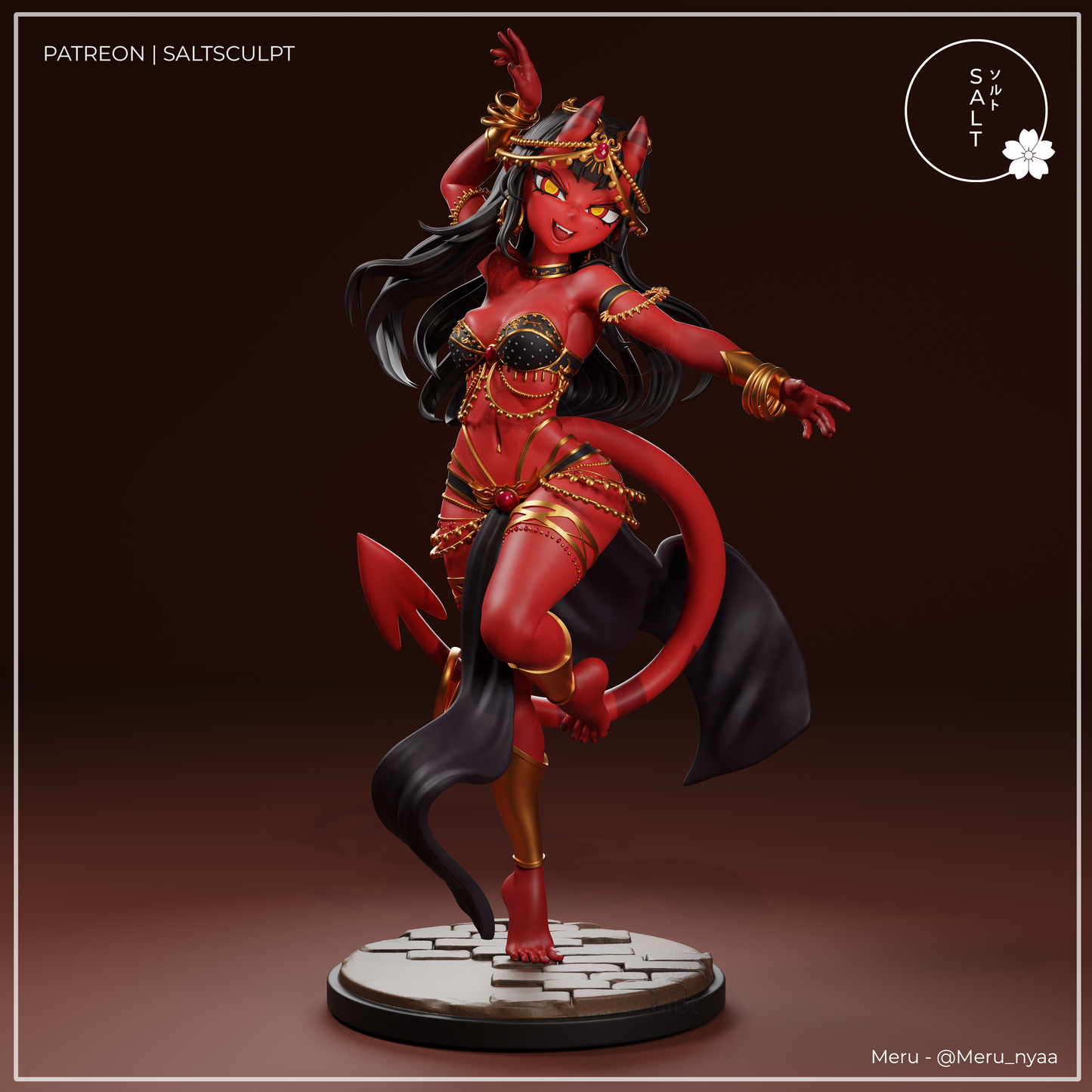 Meru (Succubus) by SaltSculpts | High Quality Resin Print | Painted Commissions available! - Sephiknot