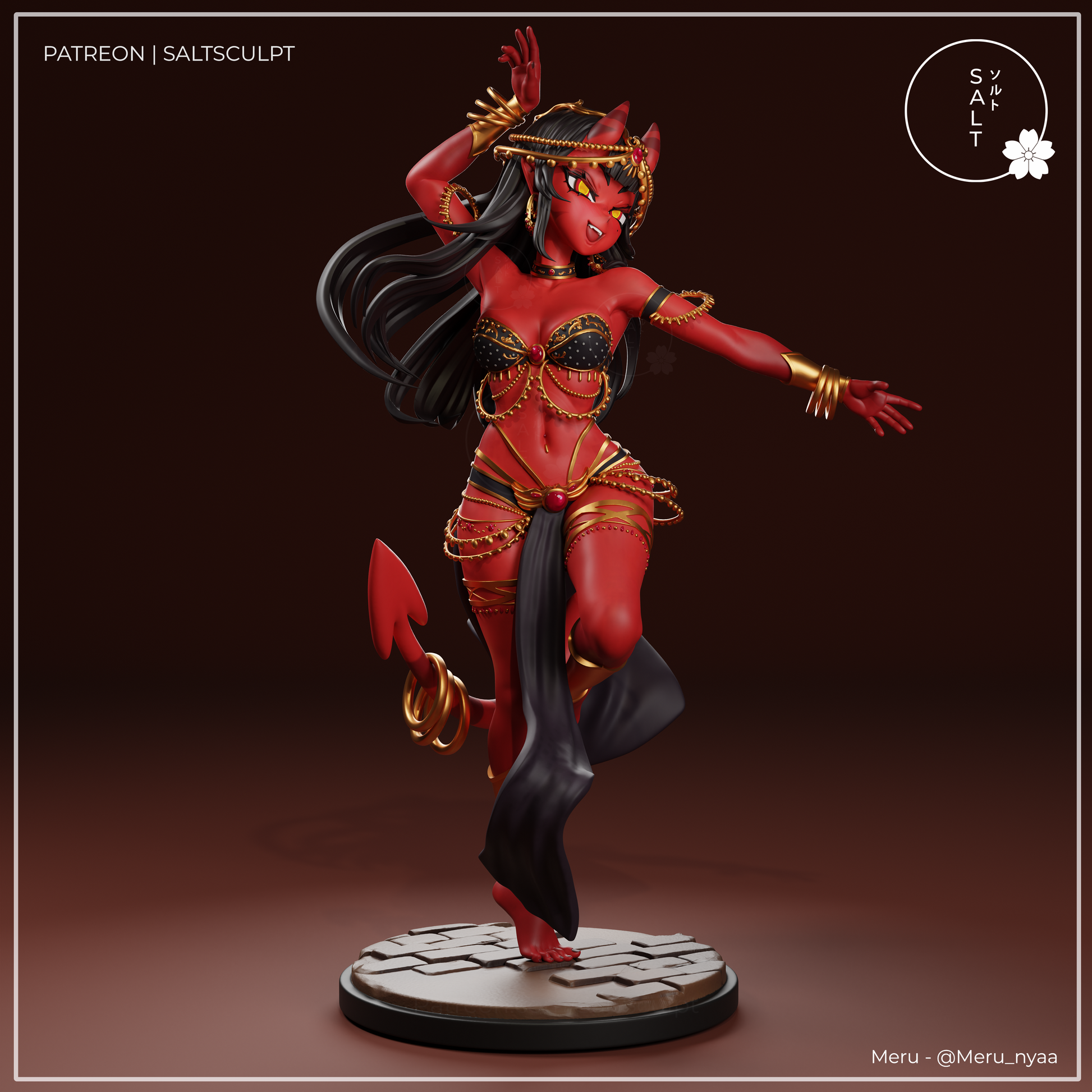 Meru (Succubus) by SaltSculpts | High Quality Resin Print | Painted Commissions available! - Sephiknot