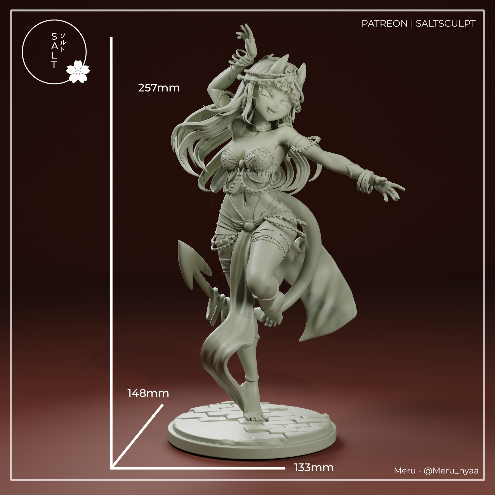 Meru (Succubus) by SaltSculpts | High Quality Resin Print | Painted Commissions available! - Sephiknot