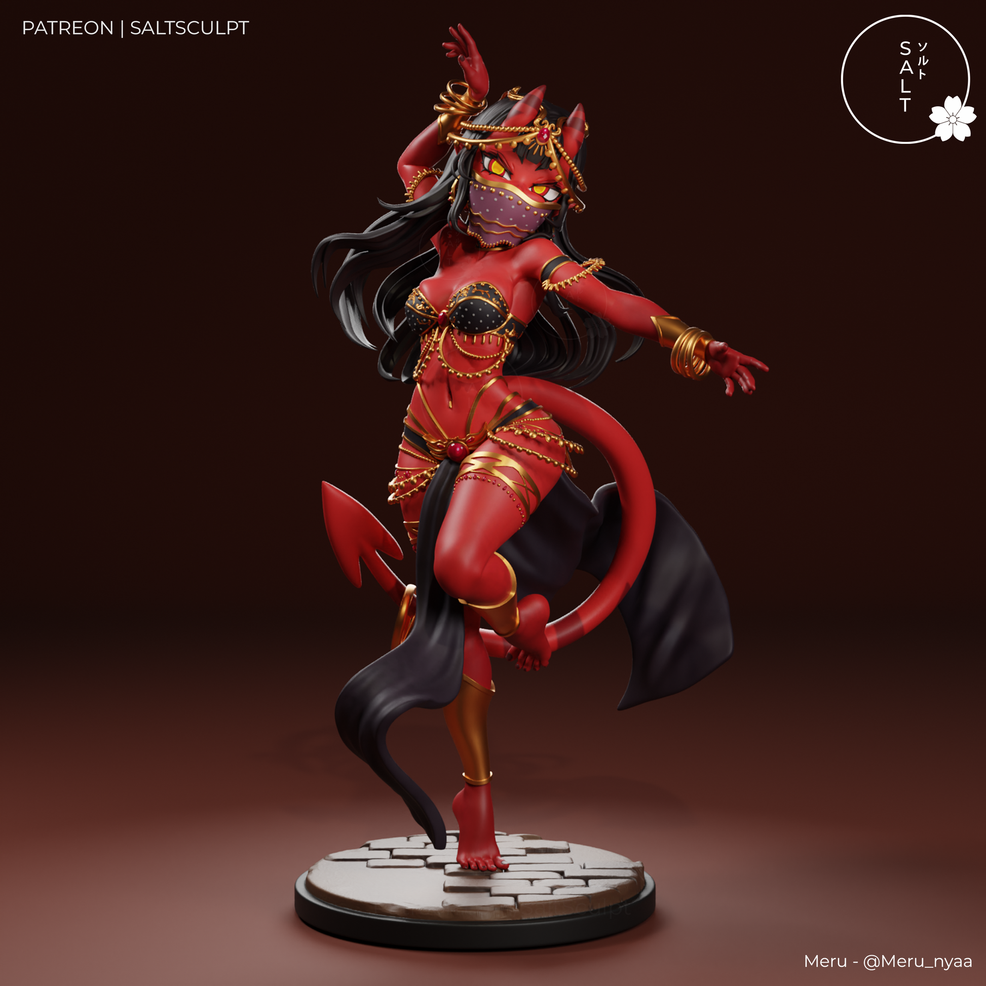 Meru (Succubus) by SaltSculpts | High Quality Resin Print | Painted Commissions available! - Sephiknot