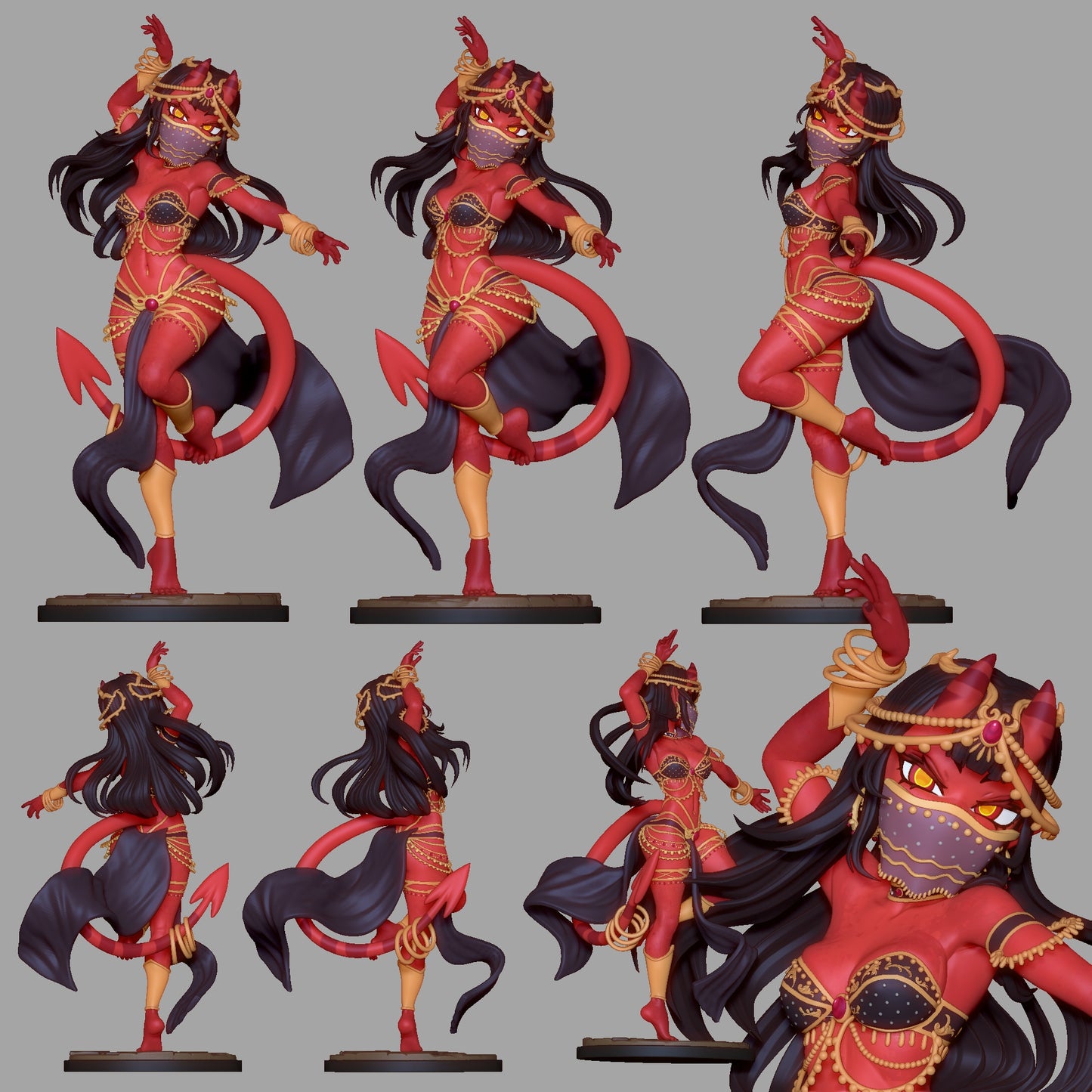 Meru (Succubus) by SaltSculpts | High Quality Resin Print | Painted Commissions available! - Sephiknot