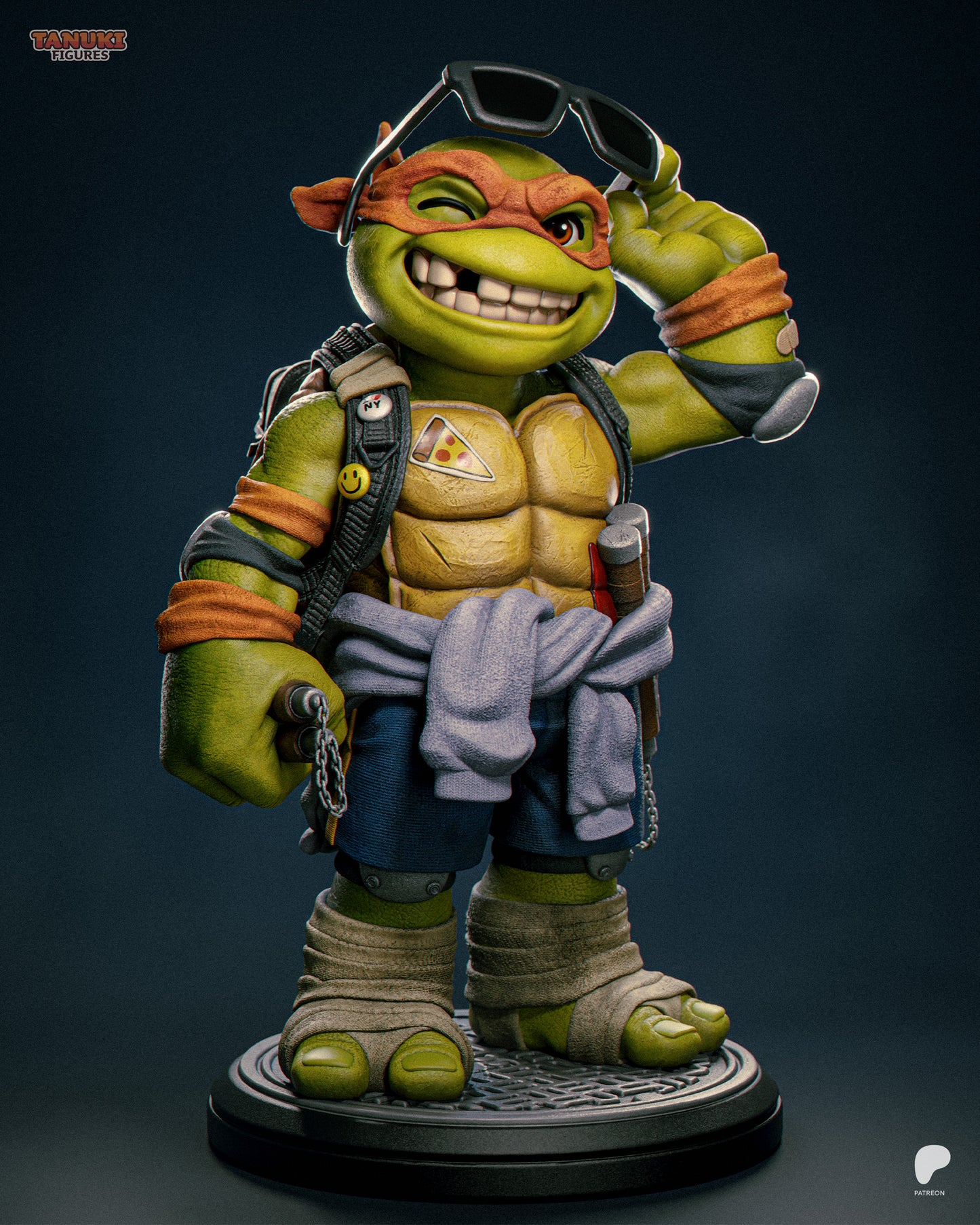 Michelangelo-Garage Kit TMNT - Fanmade Model by Tanuki Figures