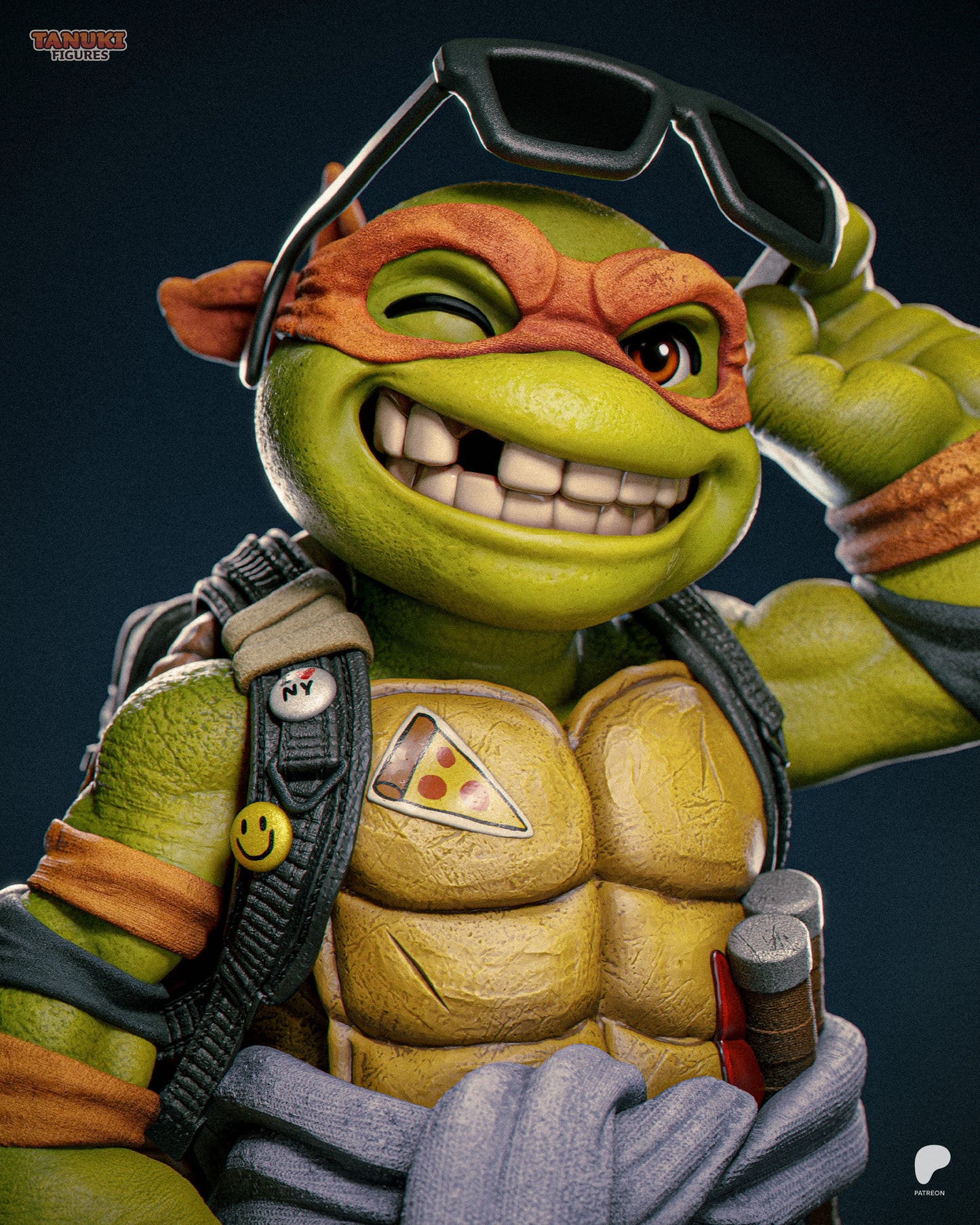 Michelangelo-Garage Kit TMNT - Fanmade Model by Tanuki Figures
