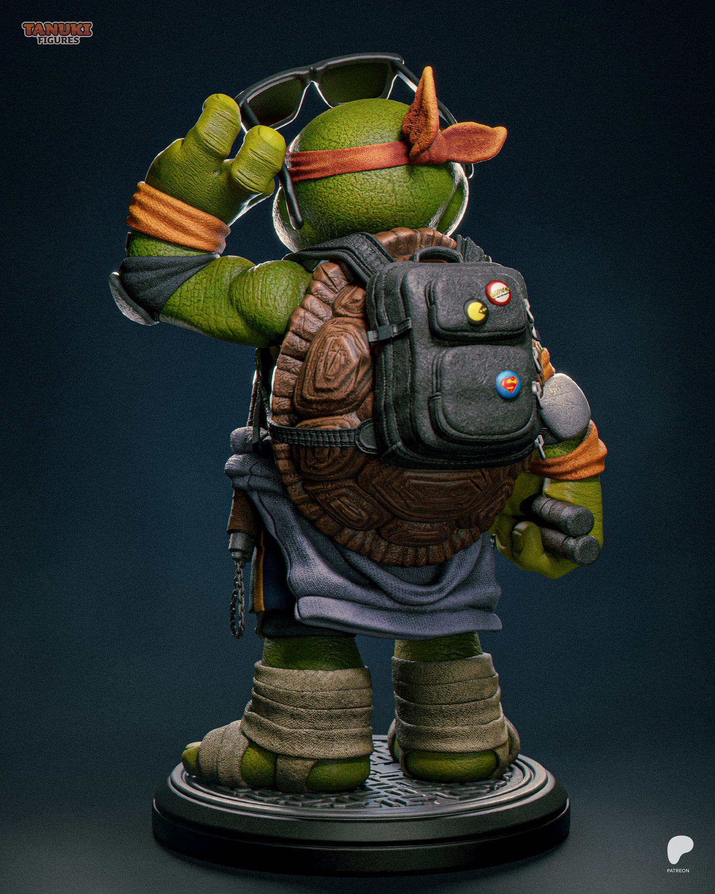 Michelangelo-Garage Kit TMNT - Fanmade Model by Tanuki Figures